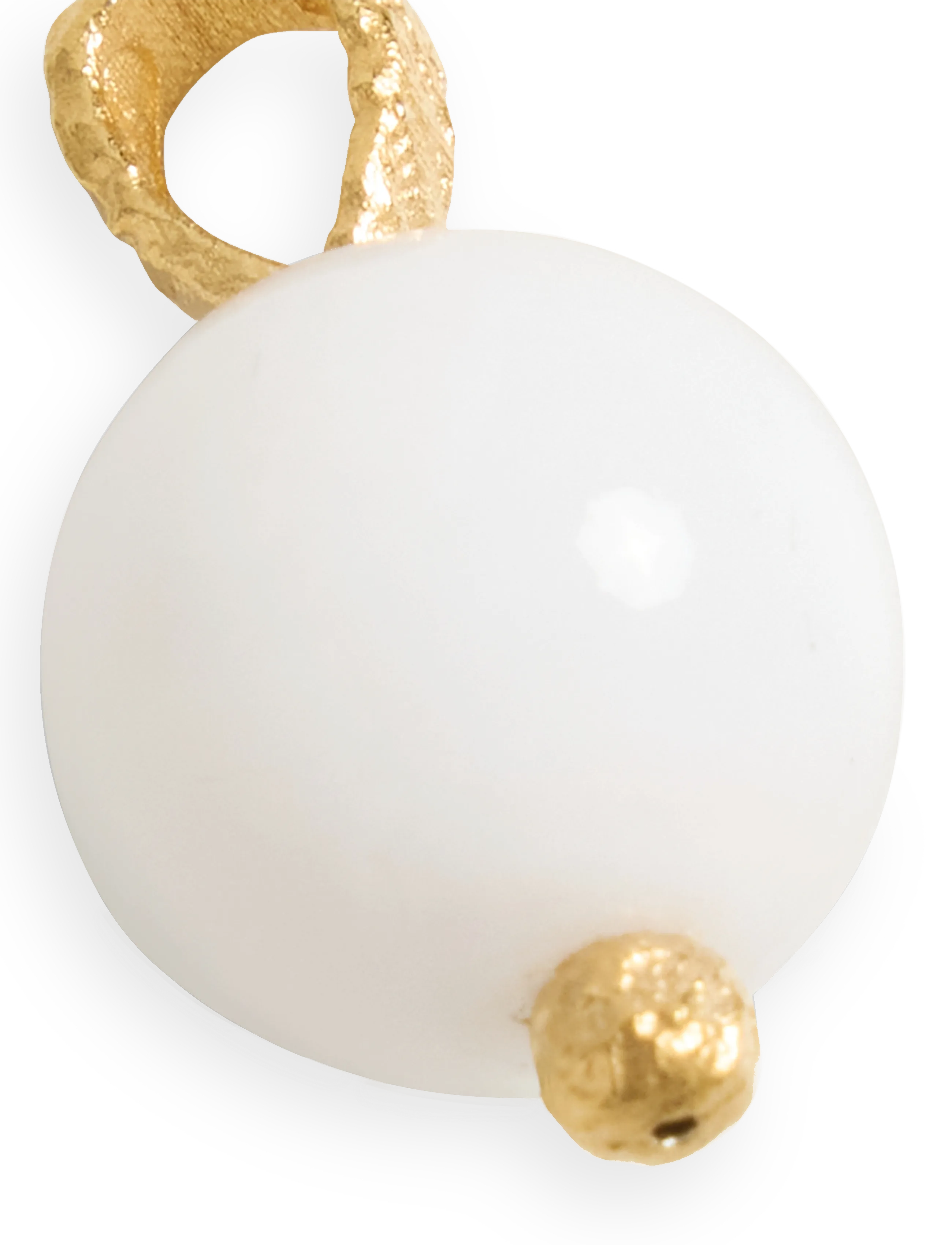 Kalevala - Itu charm glass pearl silver gold-plated - vedhæng - gold pated silver - 5