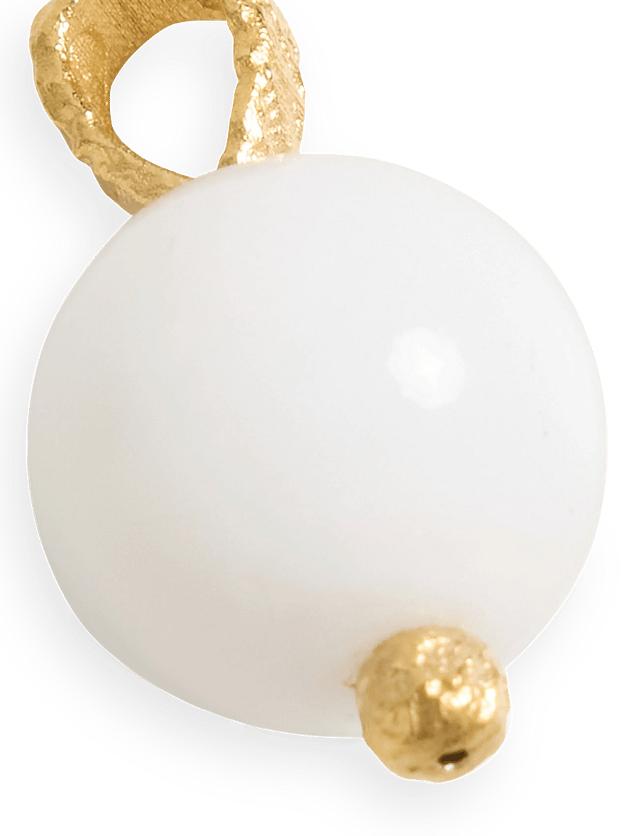 Kalevala - Itu charm glass pearl silver gold-plated - vedhæng - gold pated silver - 5
