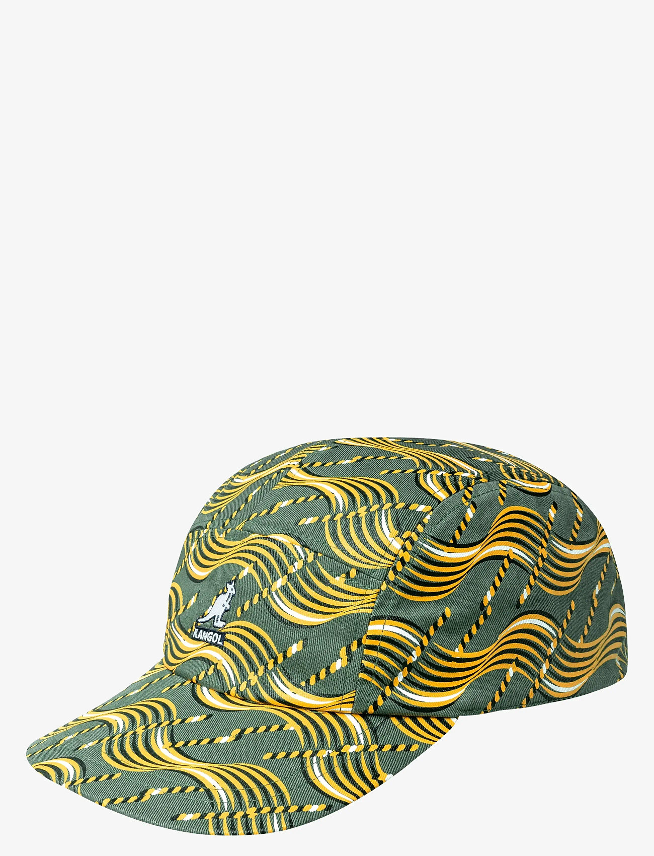 Kangol - KG FACEWAVE REV 5 PANEL - nokamütsid - oil green print - 0