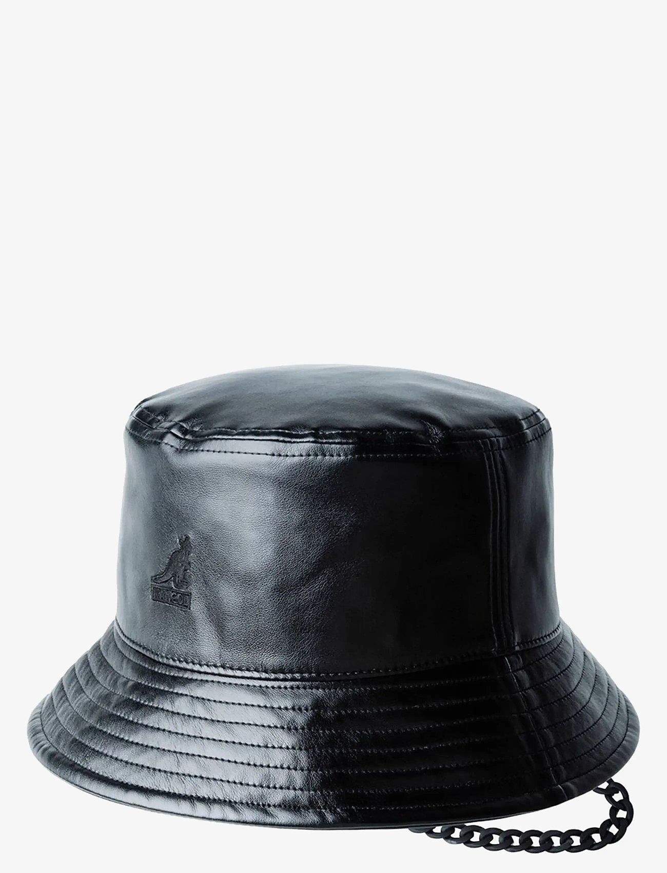 Kangol KG CHAIN FAUX LEATHER BUCKET - Bucket hats - BLACK-BLACK / black