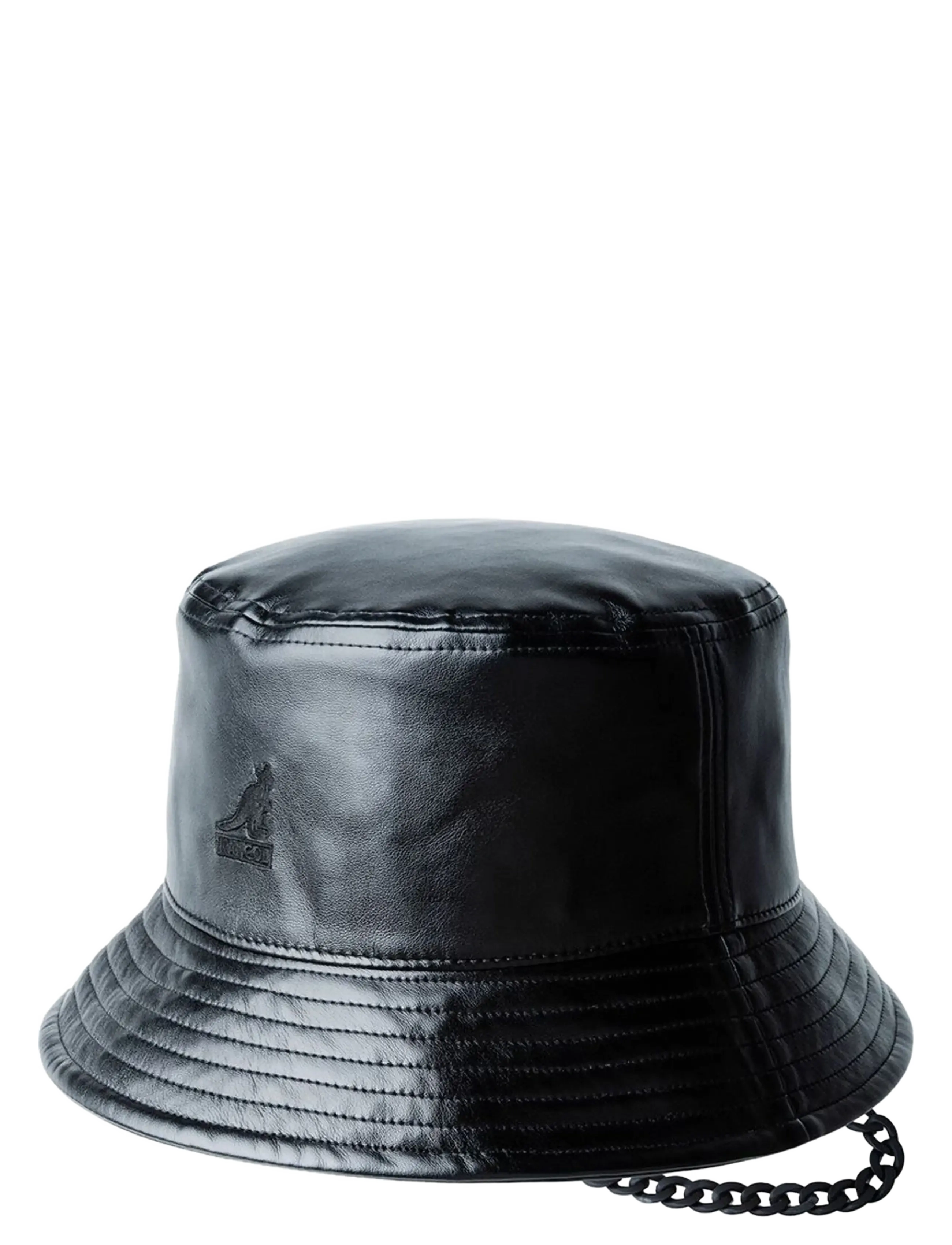 Kangol KG CHAIN FAUX LEATHER BUCKET - Accessories - BLACK-BLACK / black