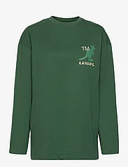 Kangol - KG HARLEM M04 LONG-SLEEVE TEE - long-sleeved tops - dark green - 0