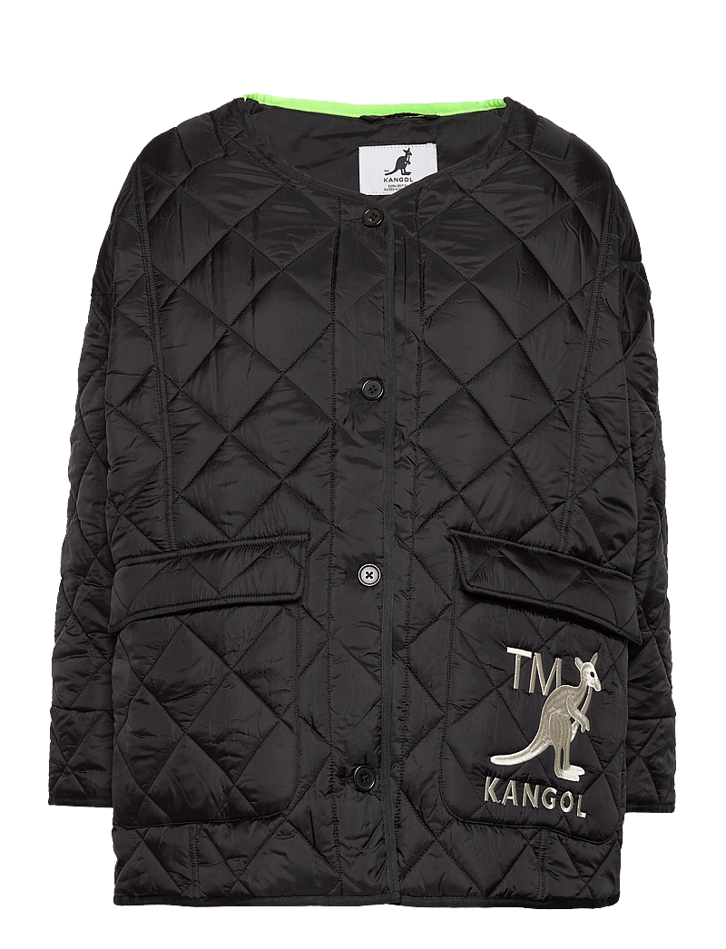 Kangol - KG HANA QUILTED JACKET - vestes de printemps - black-lime - 0
