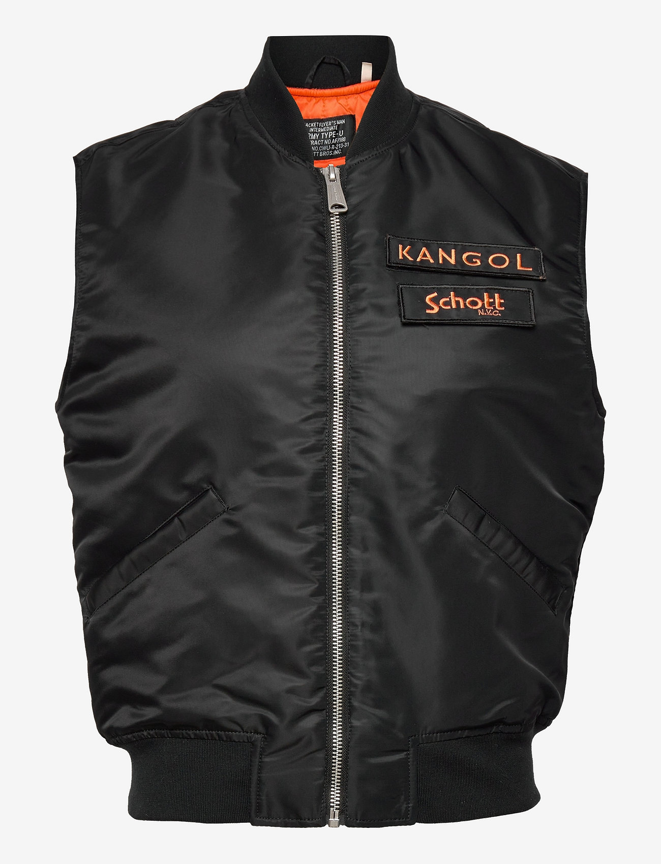 Kangol - KANGOL X SCHOTT - gefütterte westen - black - 0