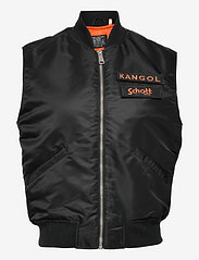 Kangol - KANGOL X SCHOTT - puffer vests - black - 0