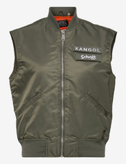 Kangol - KANGOL X SCHOTT - puffer vests - sage - 0