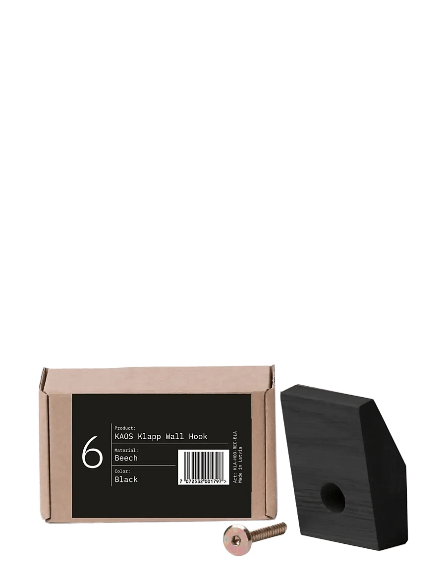 KAOS - Klapp Wall Hook for Wooden + Recycled Chair - koukut ja ripustimet - black - 1