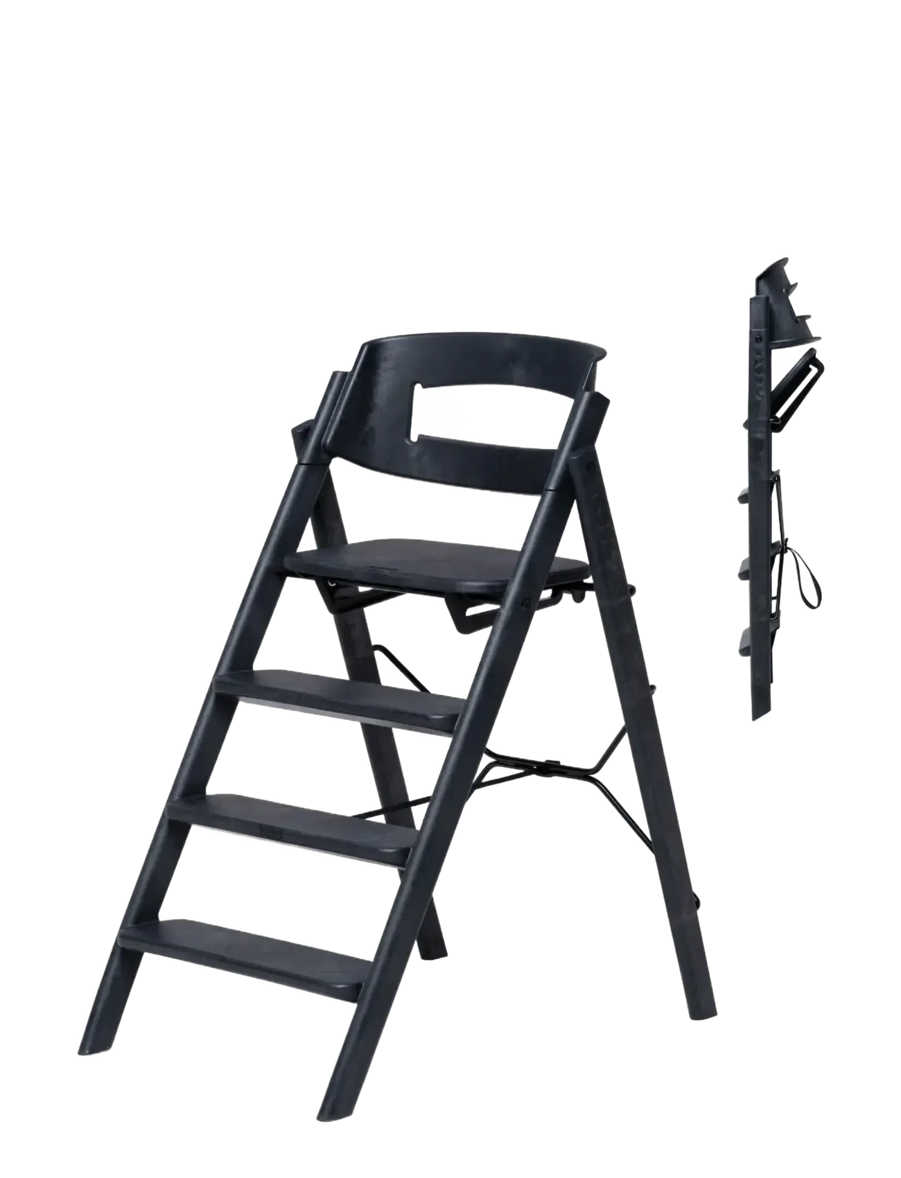KAOS Klapp High Chair - Barnestoler - CHARCOAL BLACK / black