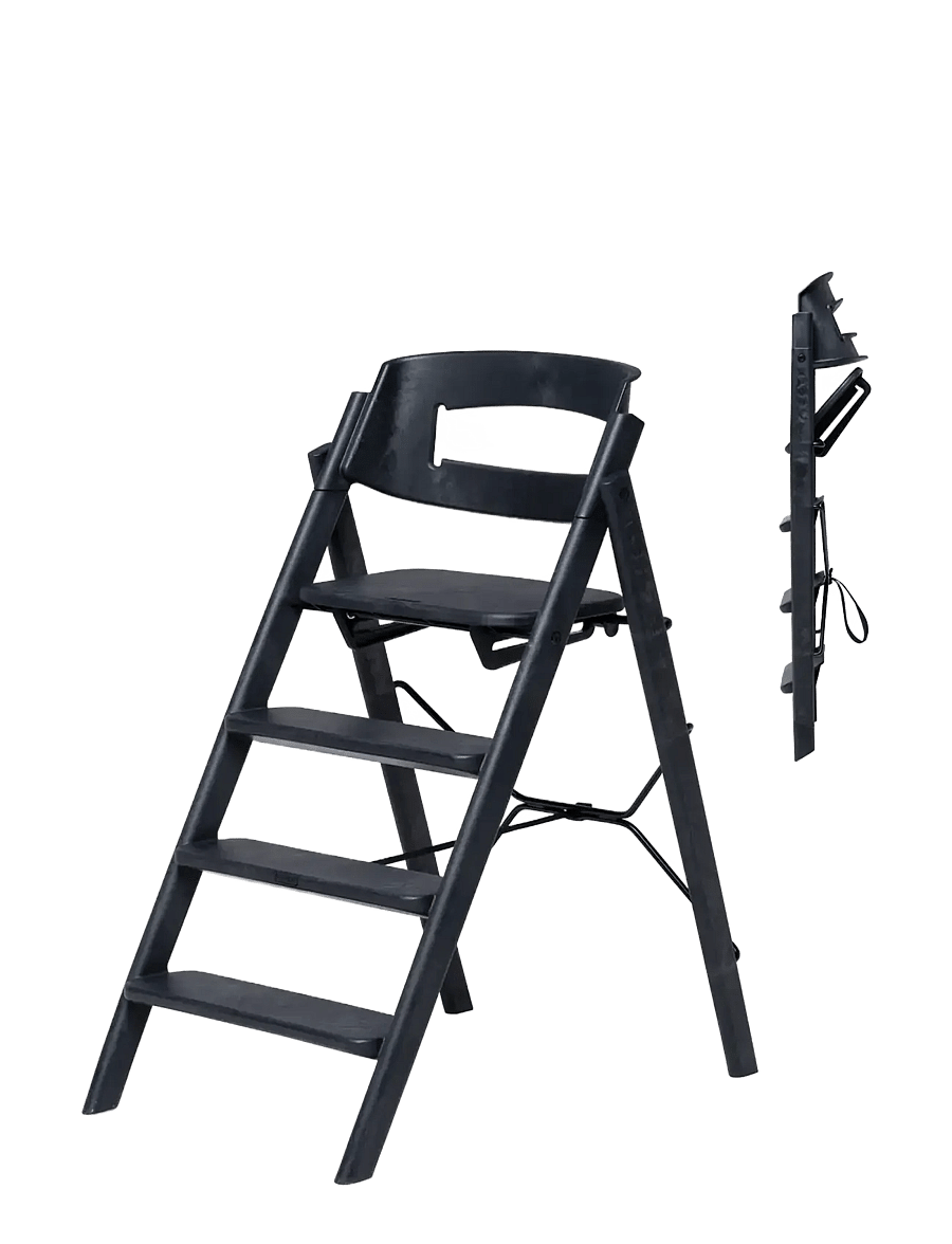 KAOS - Klapp High Chair - wysokie krzesełka do karmienia - charcoal black - 0