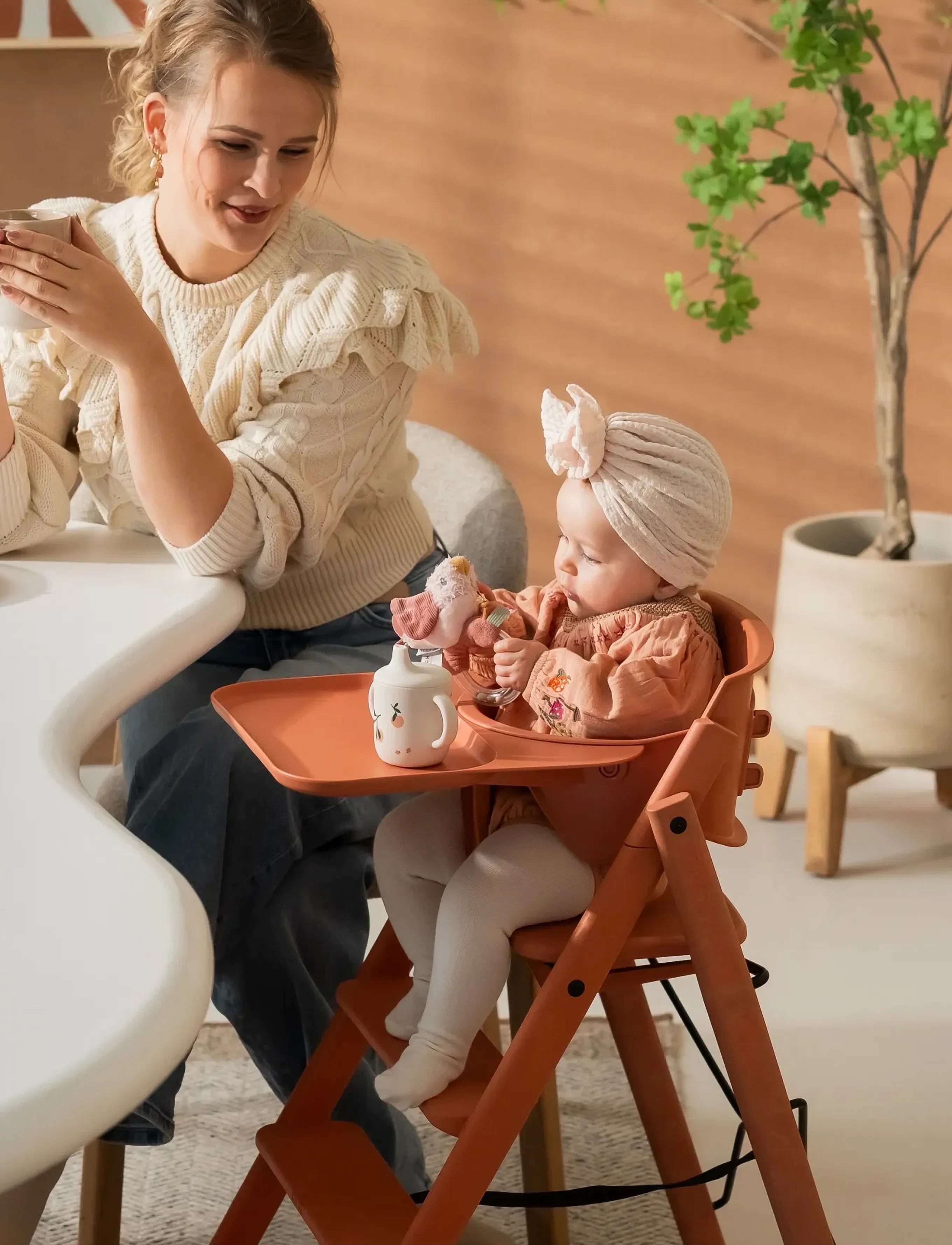 KAOS - Klapp High Chair Recycled - high chairs - terracotta pink - 4