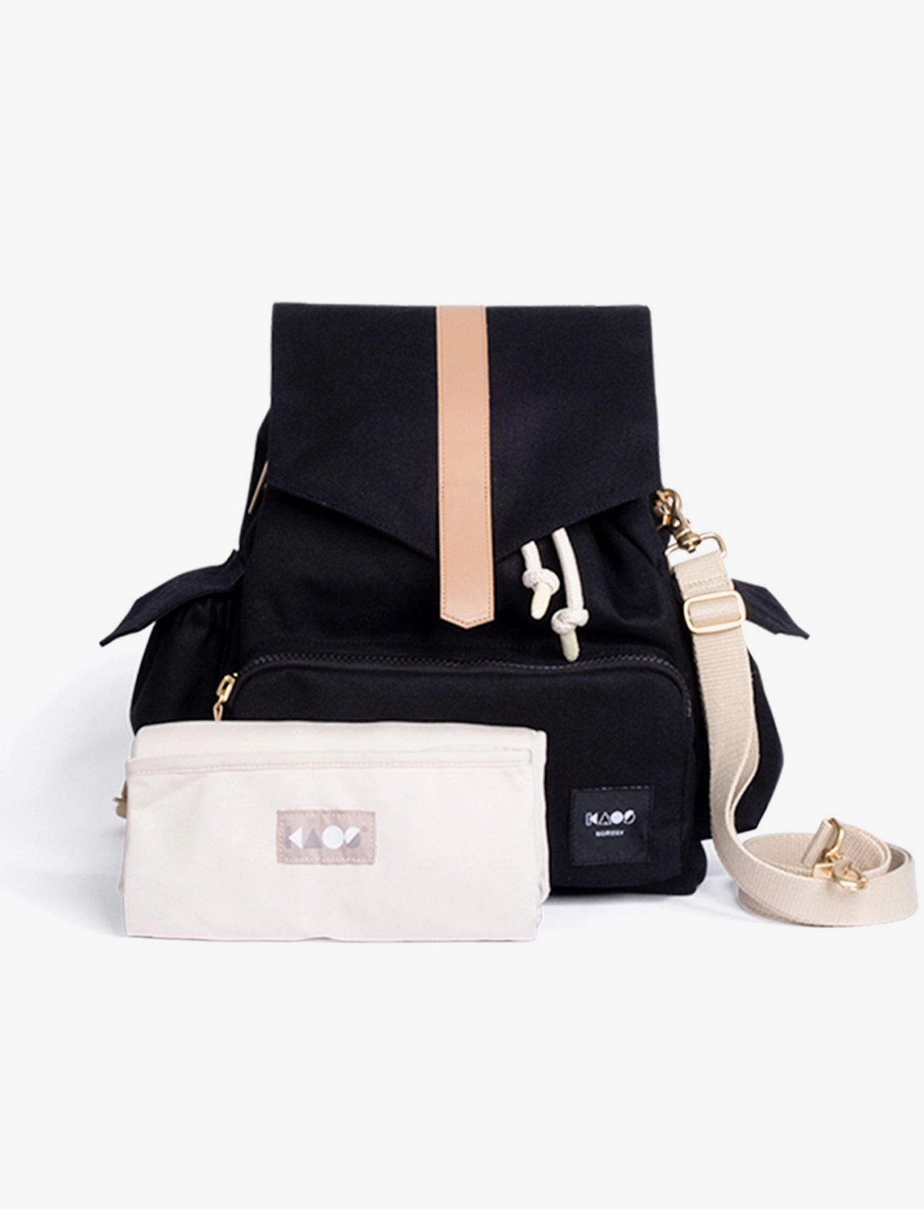 KAOS Ransel Changing Bag, Puslerygsæk, Sort, Str: ONE SIZE