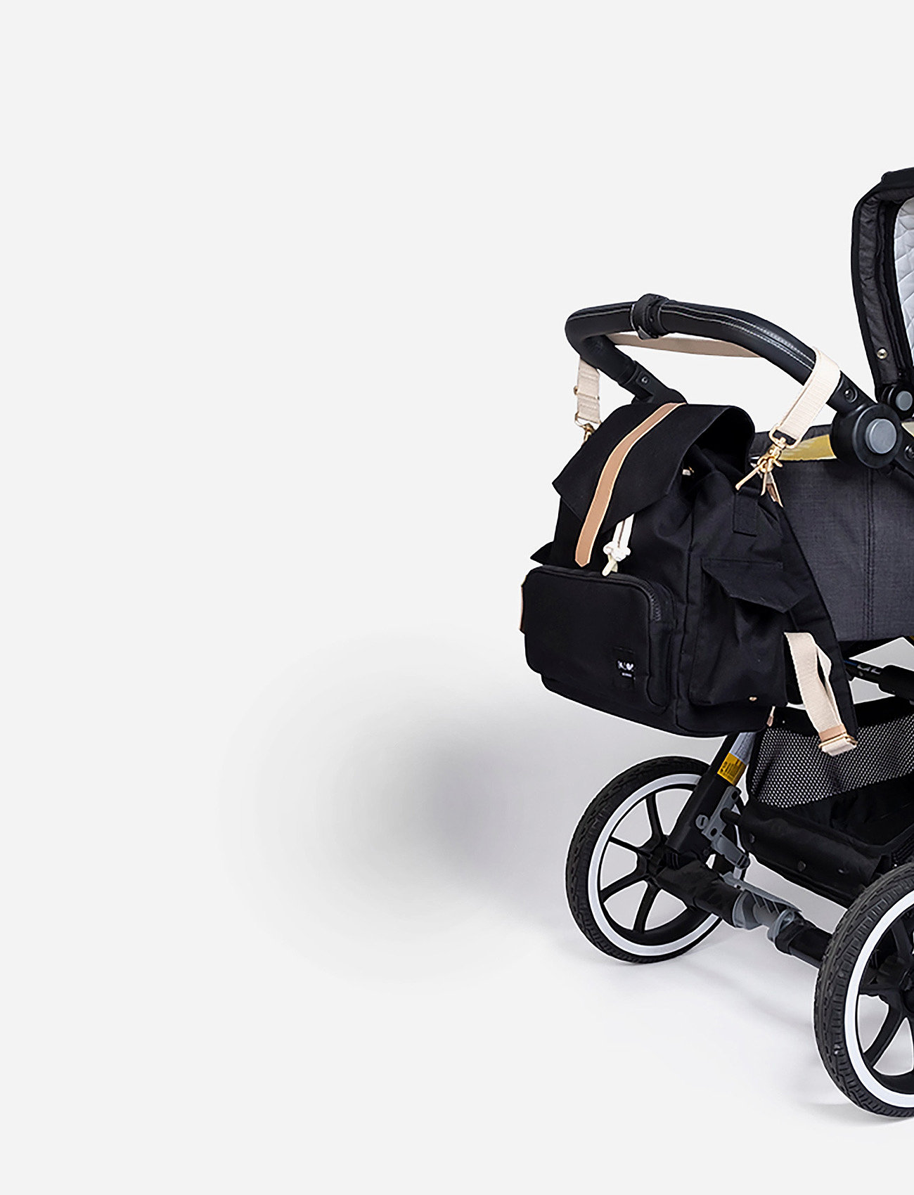 KAOS - Ransel Changing Bag - skötväskor - black / natural - 4