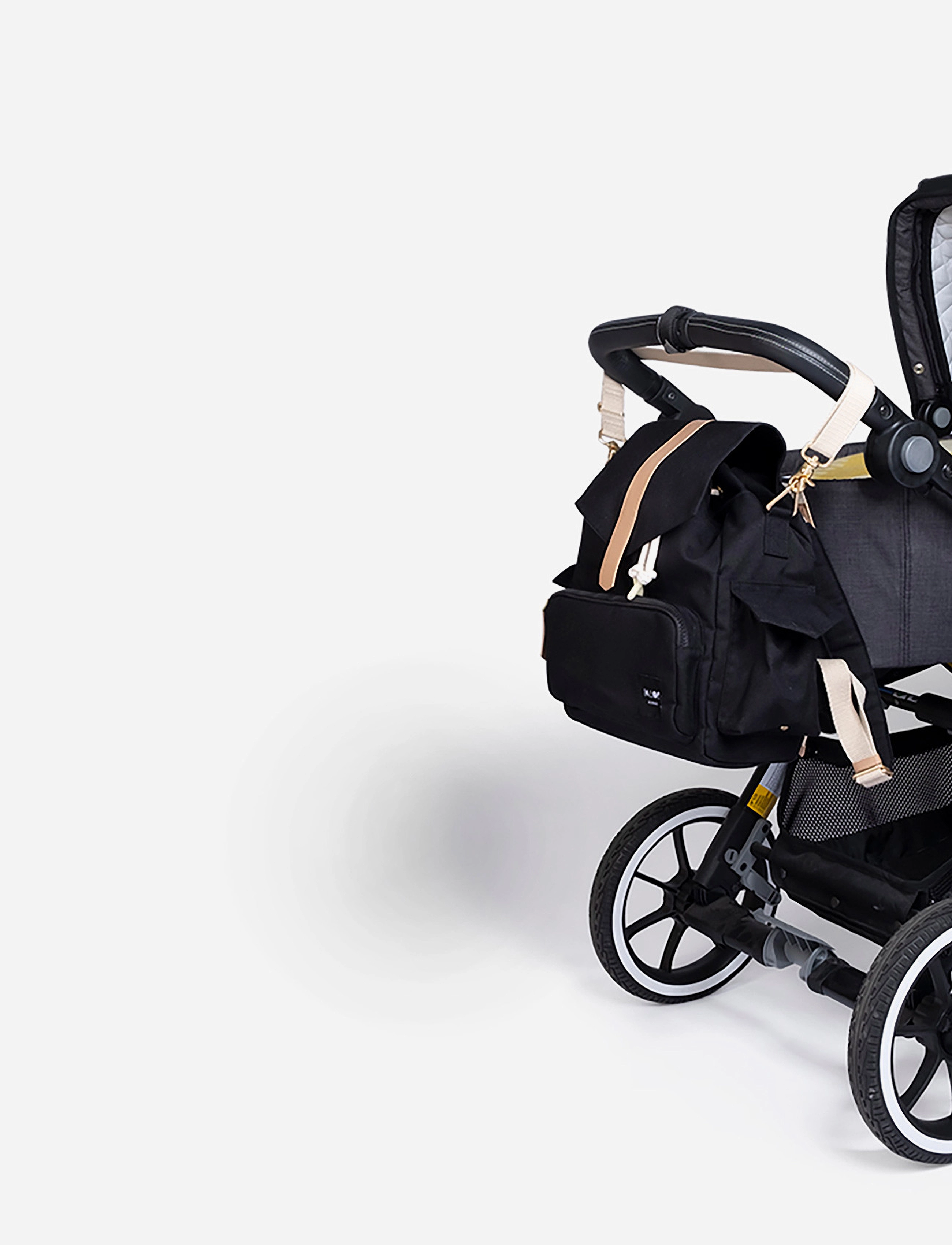 KAOS - Ransel Changing Bag - pusletasker - black / natural - 4
