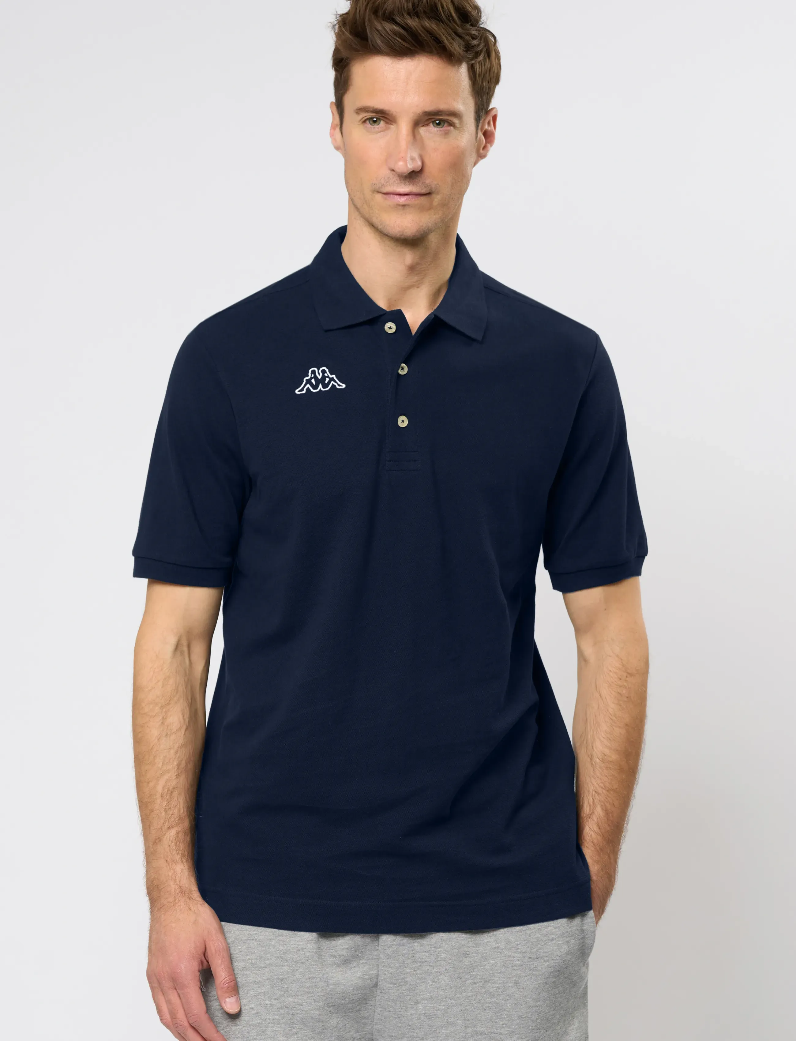 KAPPA - KM Polo - Logo Life - kortærmede poloer - blue marine-white - 4