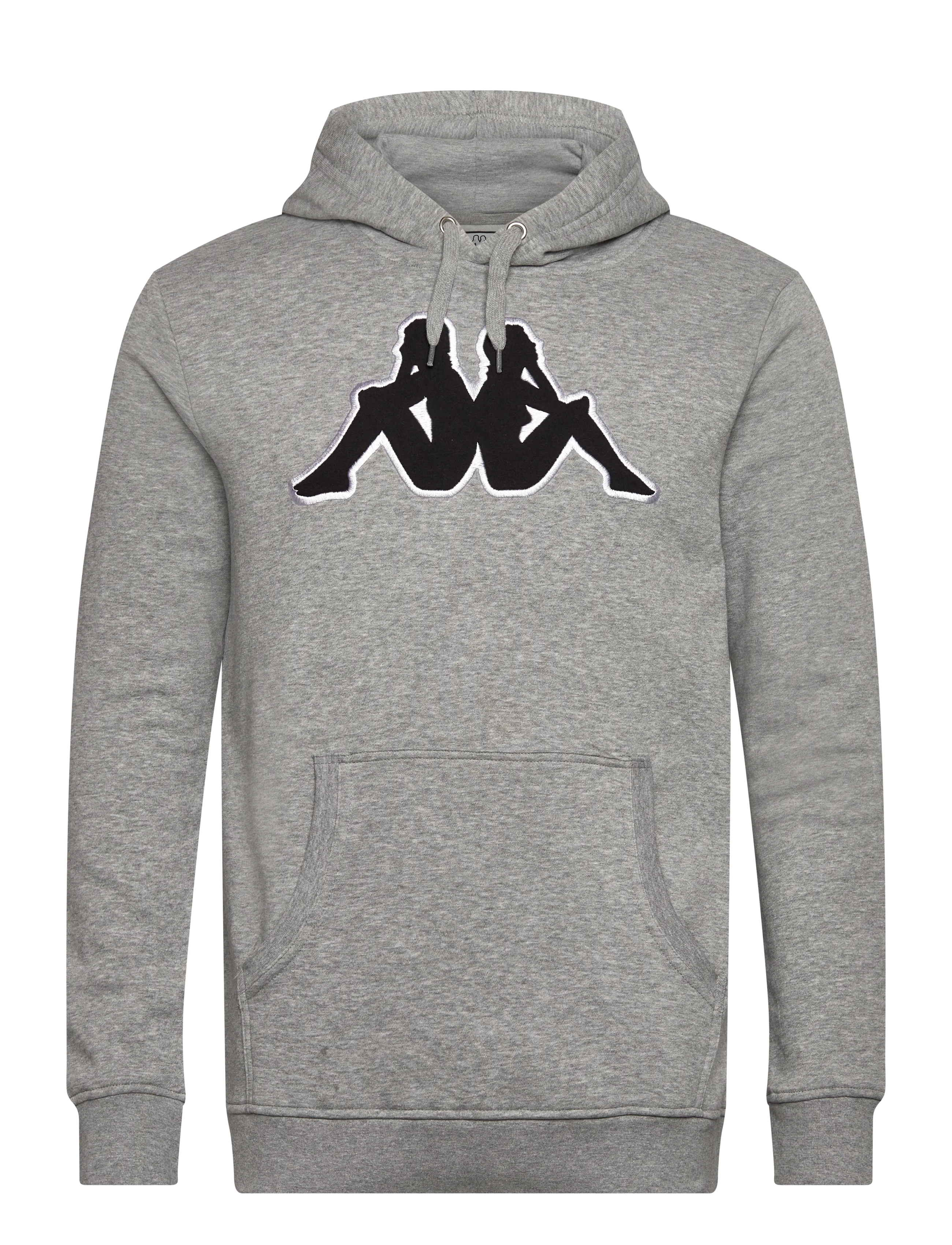 KAPPA Hoodie - Logo Airiti - Kläder - GREY MD MELANGE-BLACK-WHIT / grey