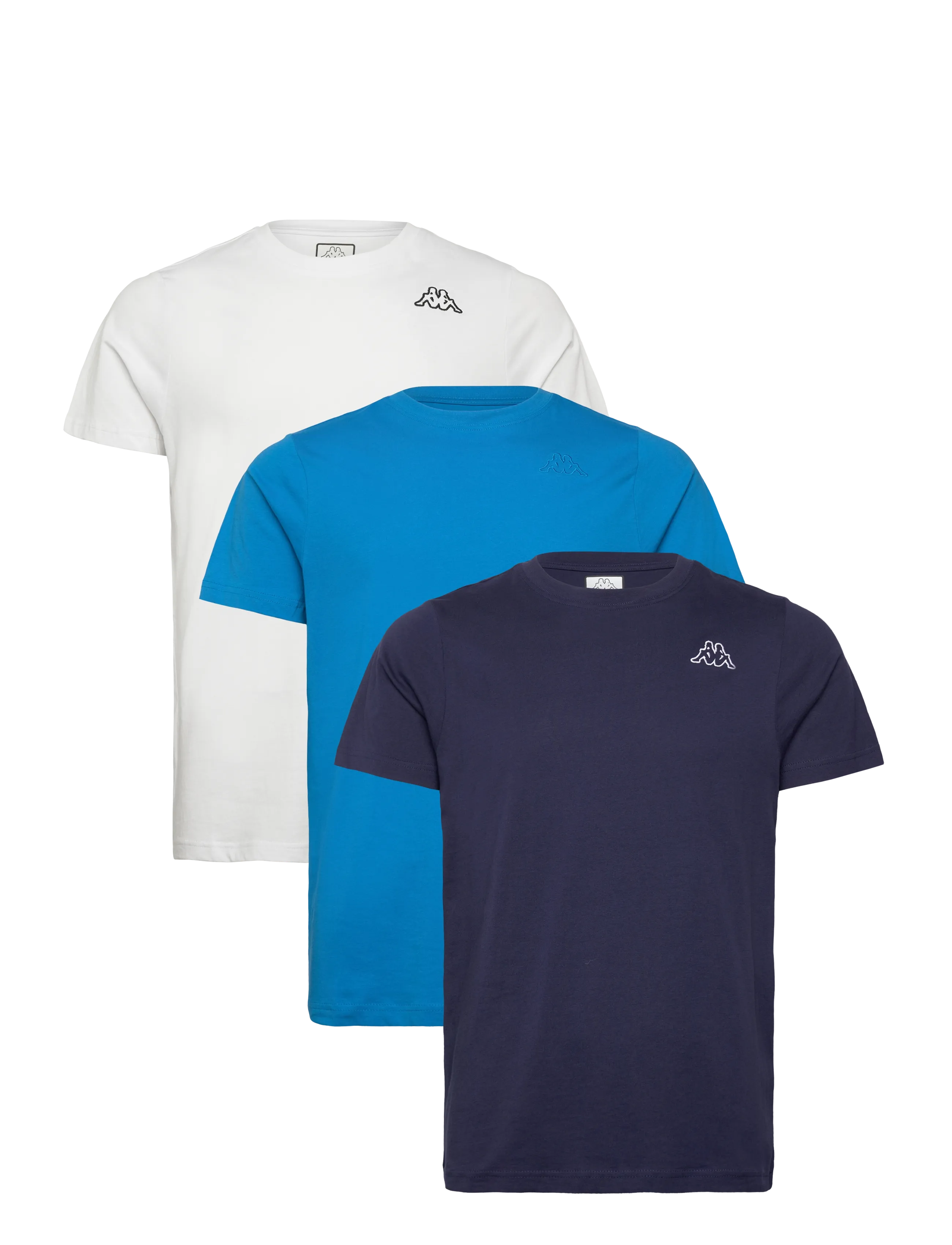 KAPPA KM Tee - Logo Cafers 3 stk -  - MIX 001/193/Q22 / white