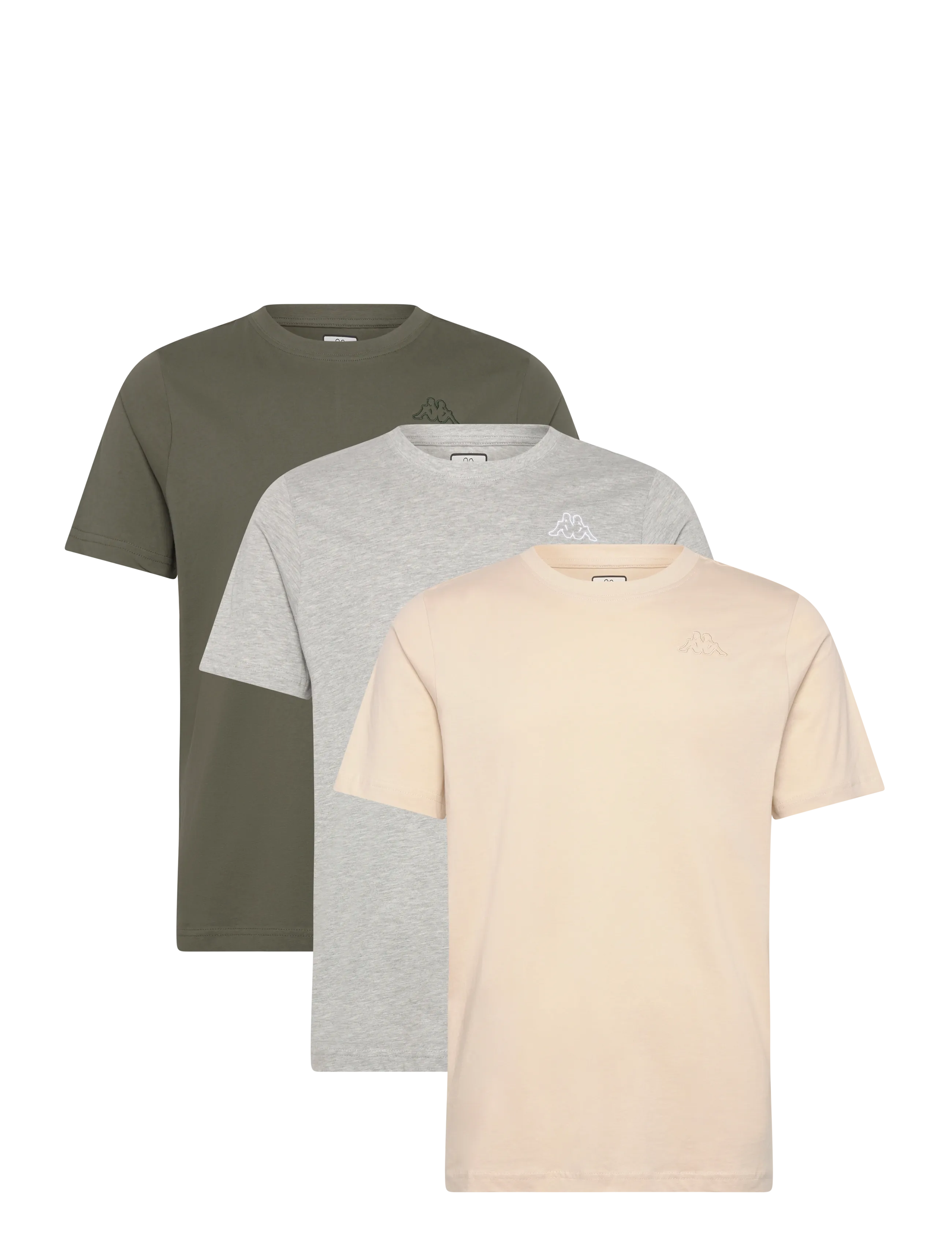 KAPPA KM Tee - Logo Cafers 3 stk - Kläder - MIX WMR/77M/Q69 / grey