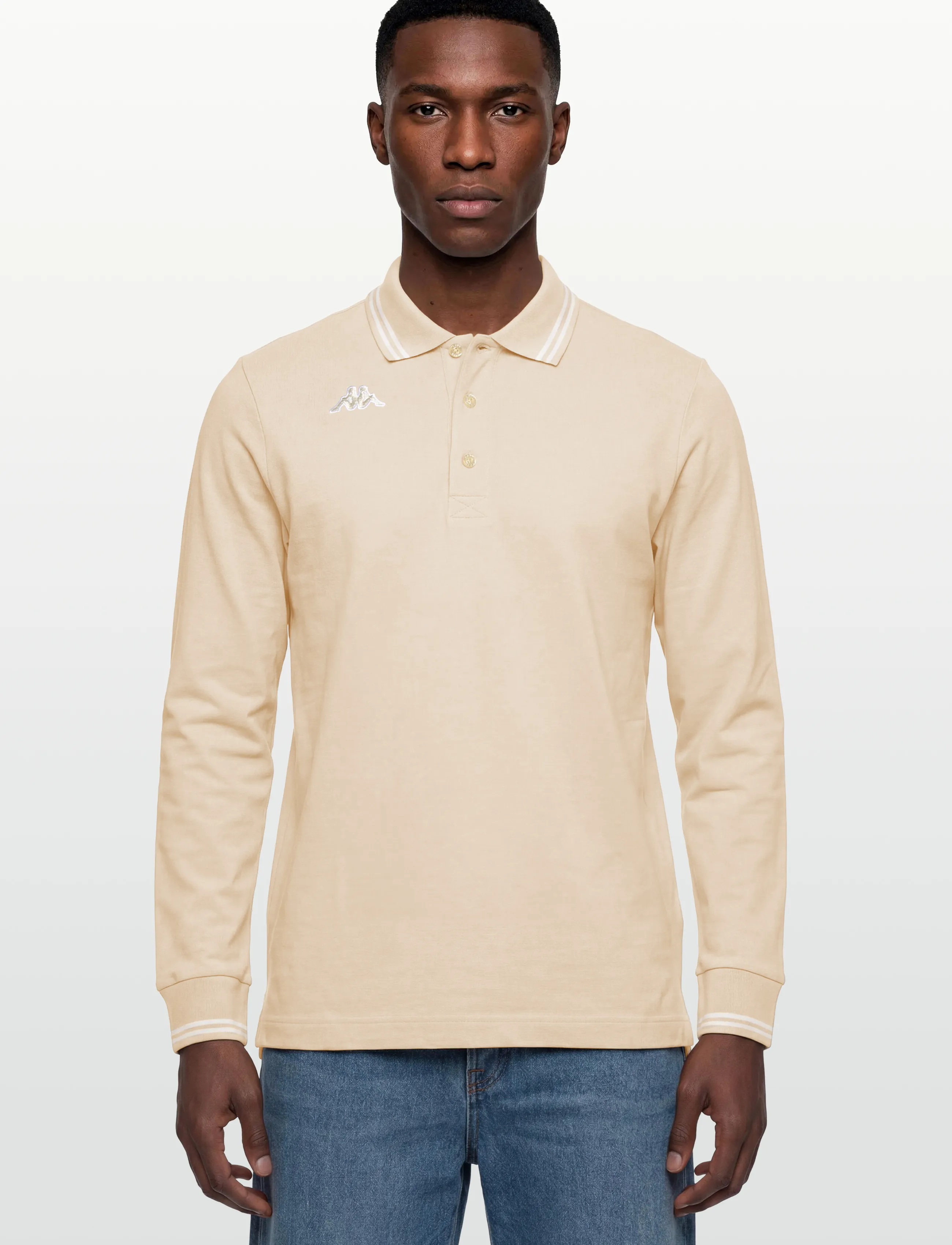 KAPPA - KM - Logo Maltax 5 - l/s - langærmede poloer - beige fog - 3