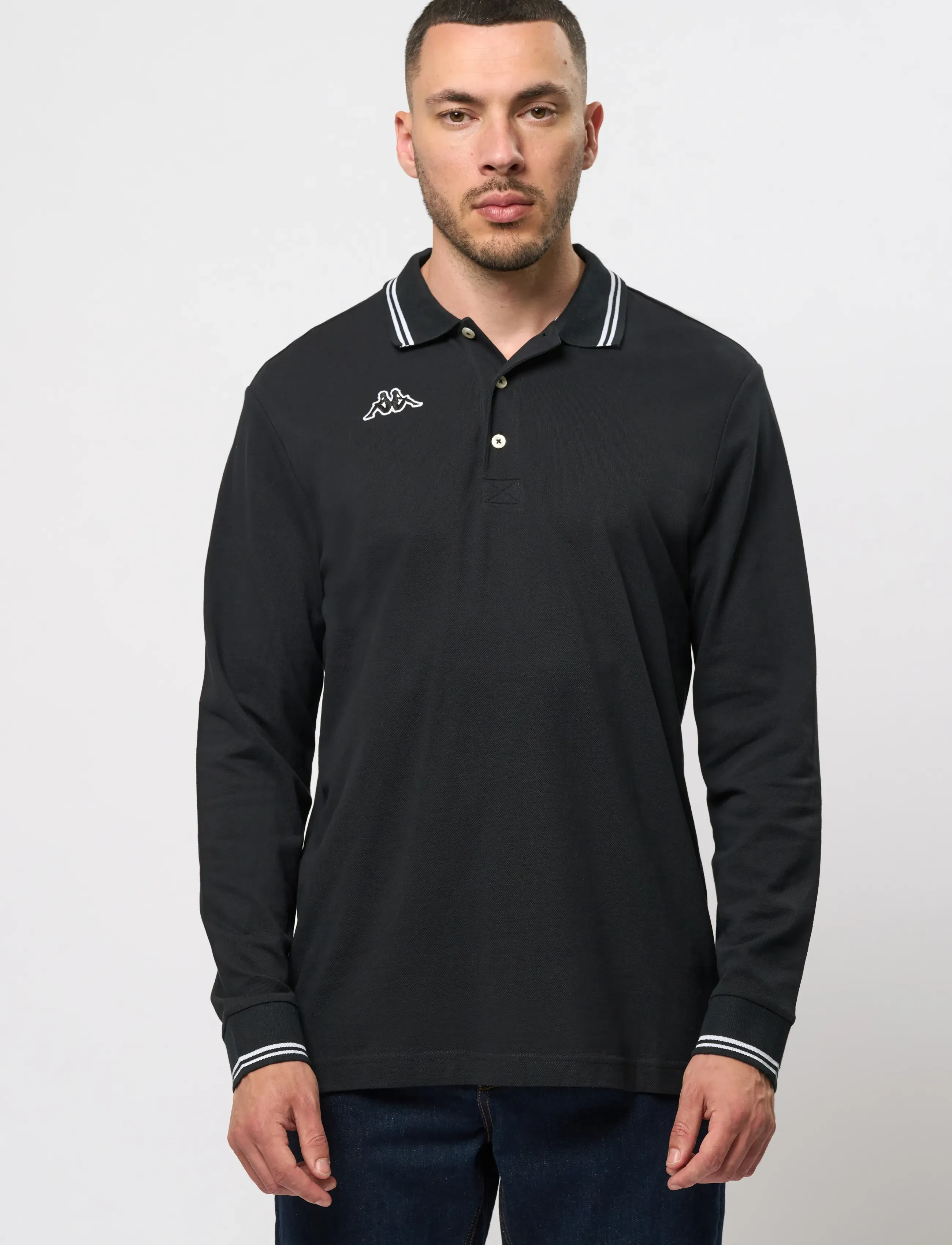 KAPPA - KM - Logo Maltax 5 - l/s - langærmede poloer - black - 4