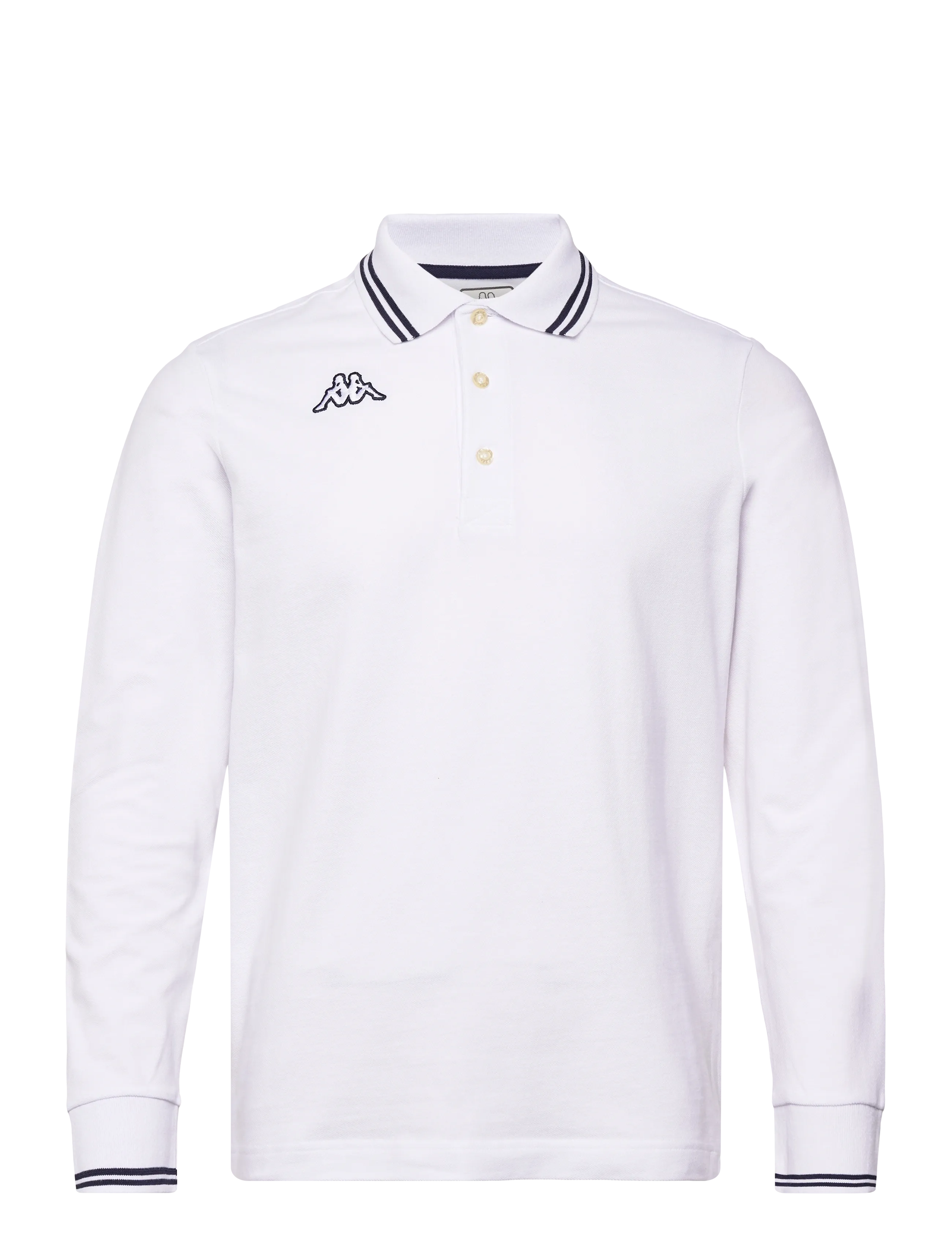 KAPPA KM - Logo Maltax 5 - l/s - Clothing - WHITE-BLUE MARINE / white