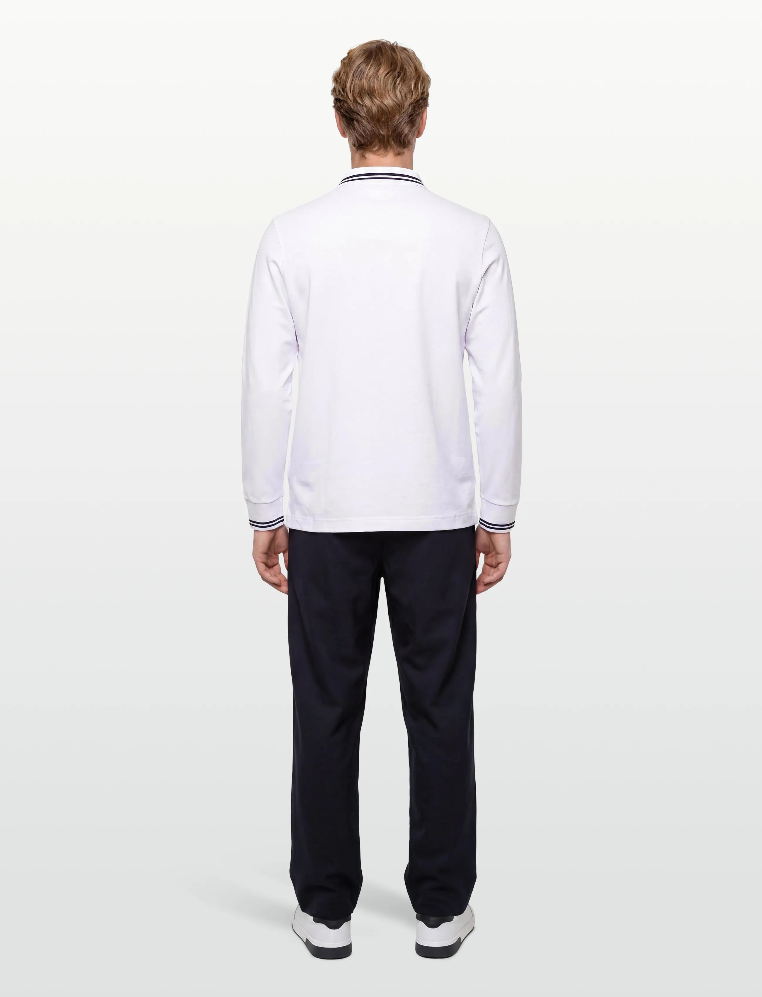 KAPPA - KM - Logo Maltax 5 - l/s - langærmede poloer - white-blue marine - 4