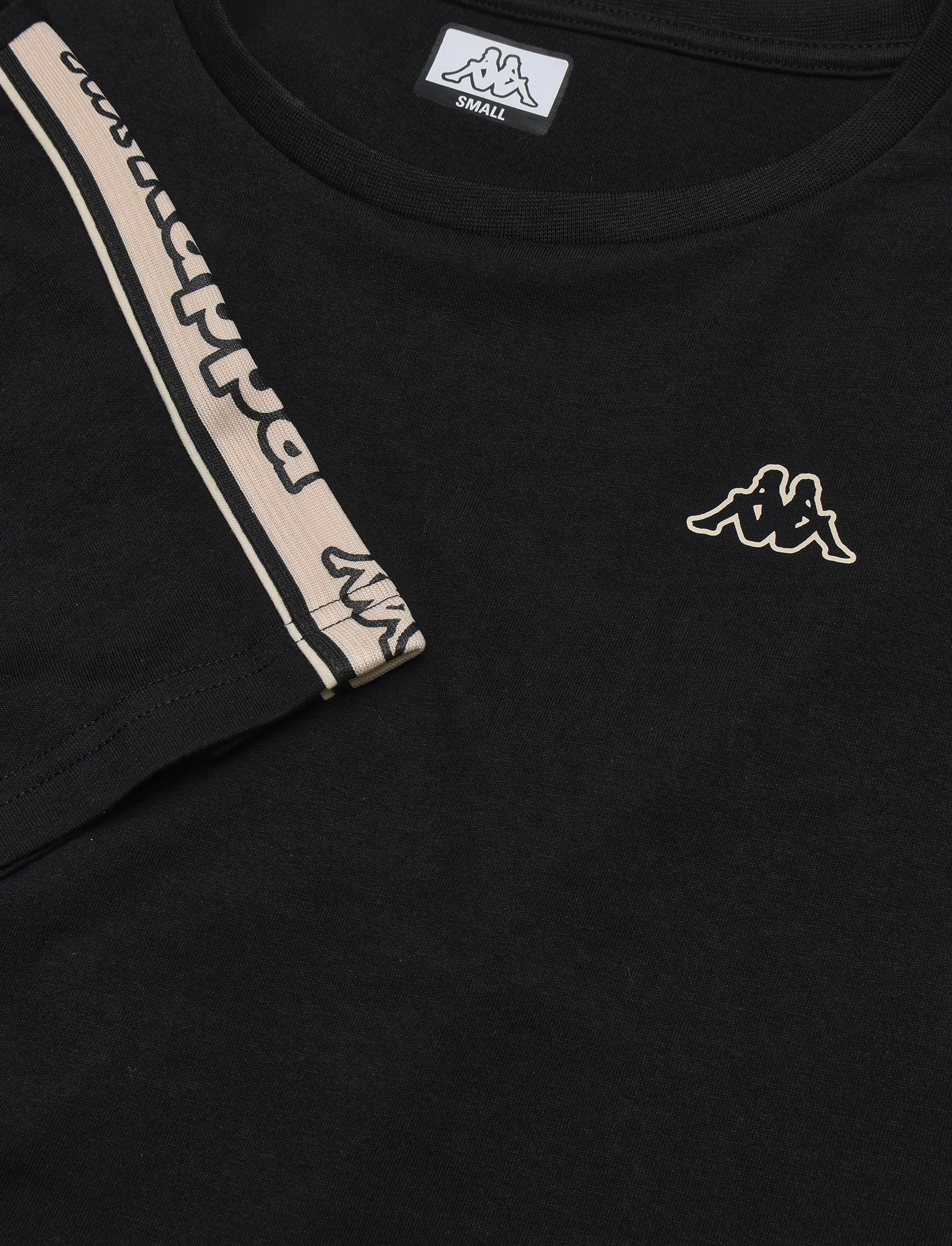 KAPPA - Logo Iostalgia - t-shirts - a1f black-beige cream - 2