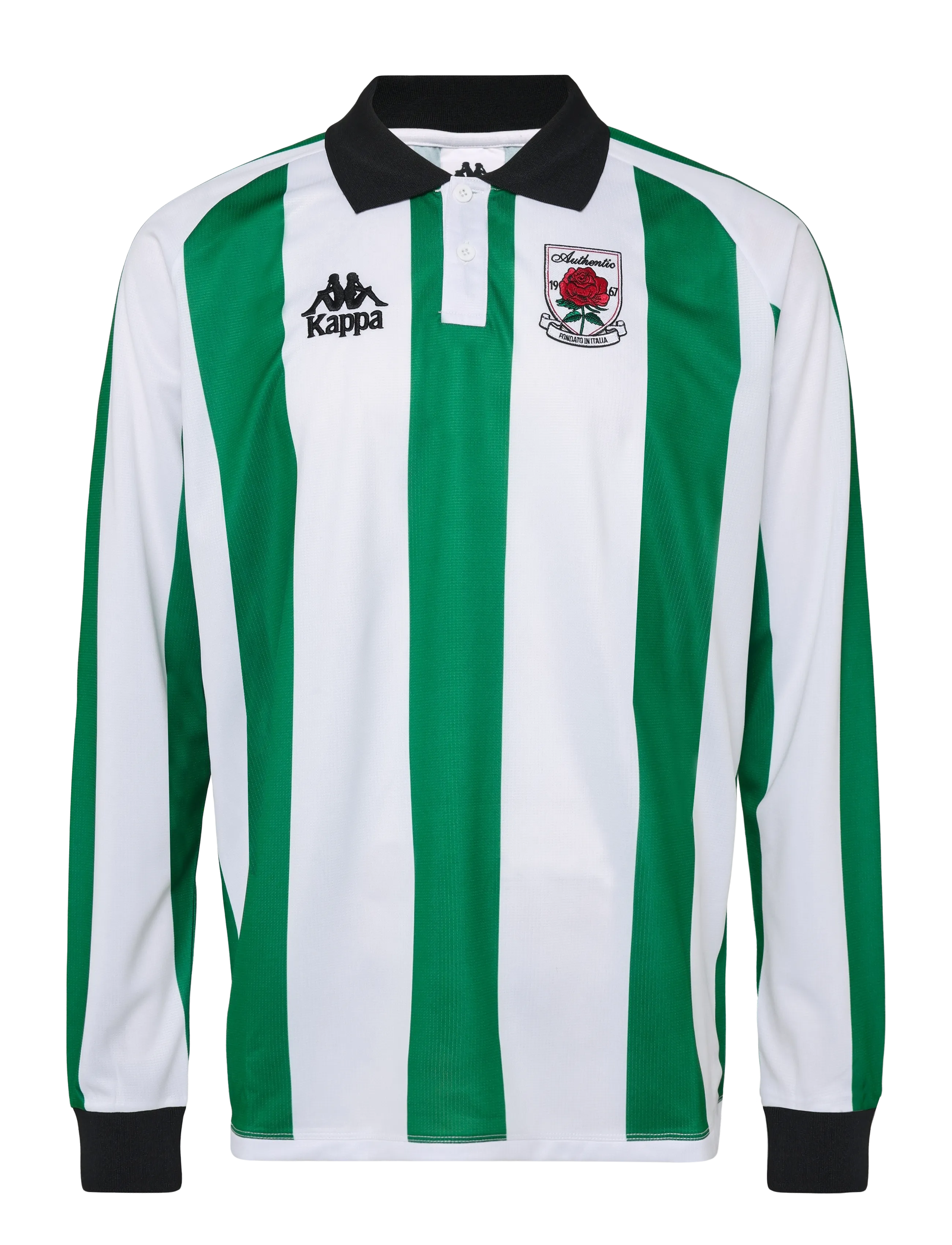 KAPPA Authentic Ovibet - Poloshirts - GREEN JACKET-WHITE-BLACK / green