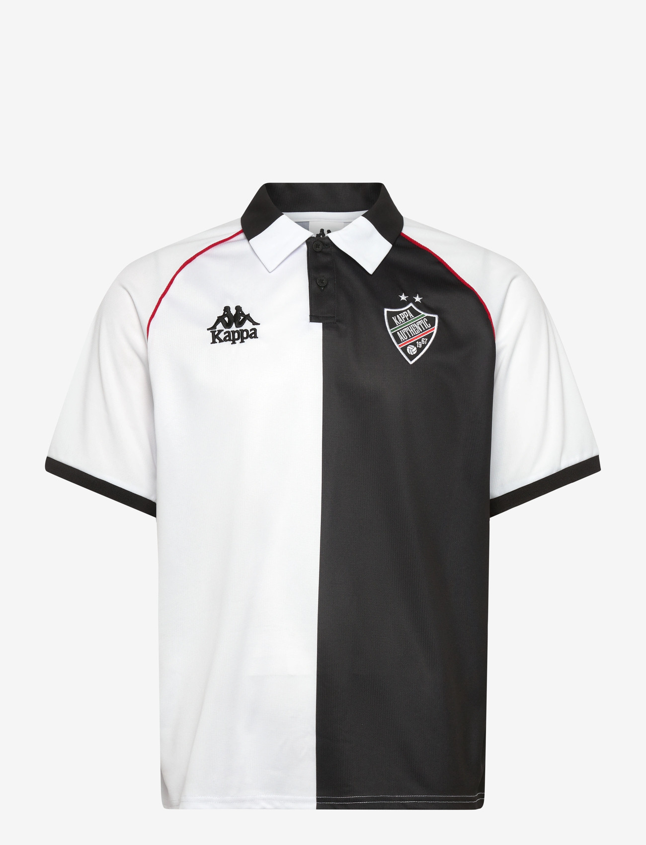 KAPPA - KM - Authentic Solin - lühikeste varrukatega polod - white-red md coral-black - 0