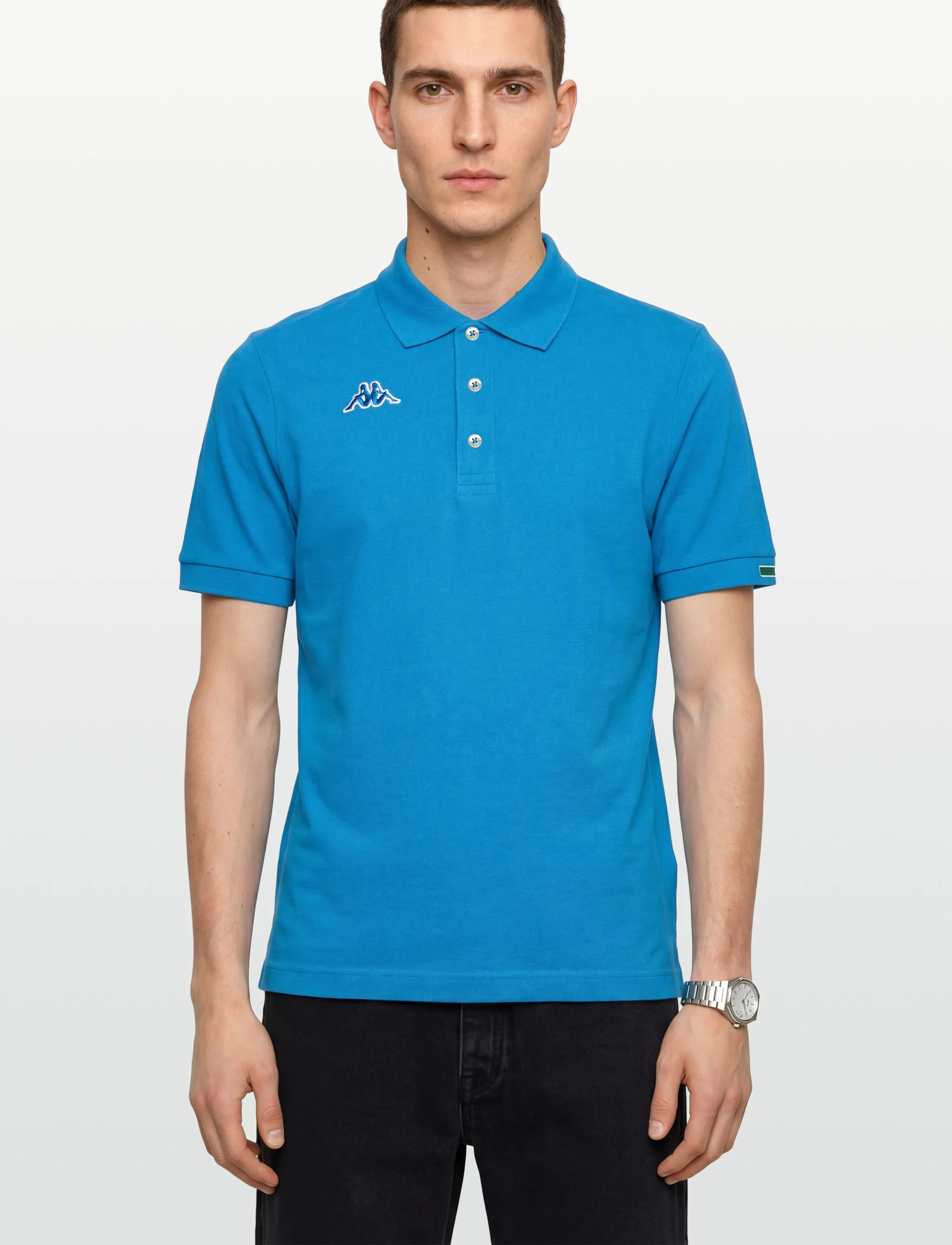 KAPPA - KM - Logo Maltaxita - lühikeste varrukatega polod - blue sky - 3