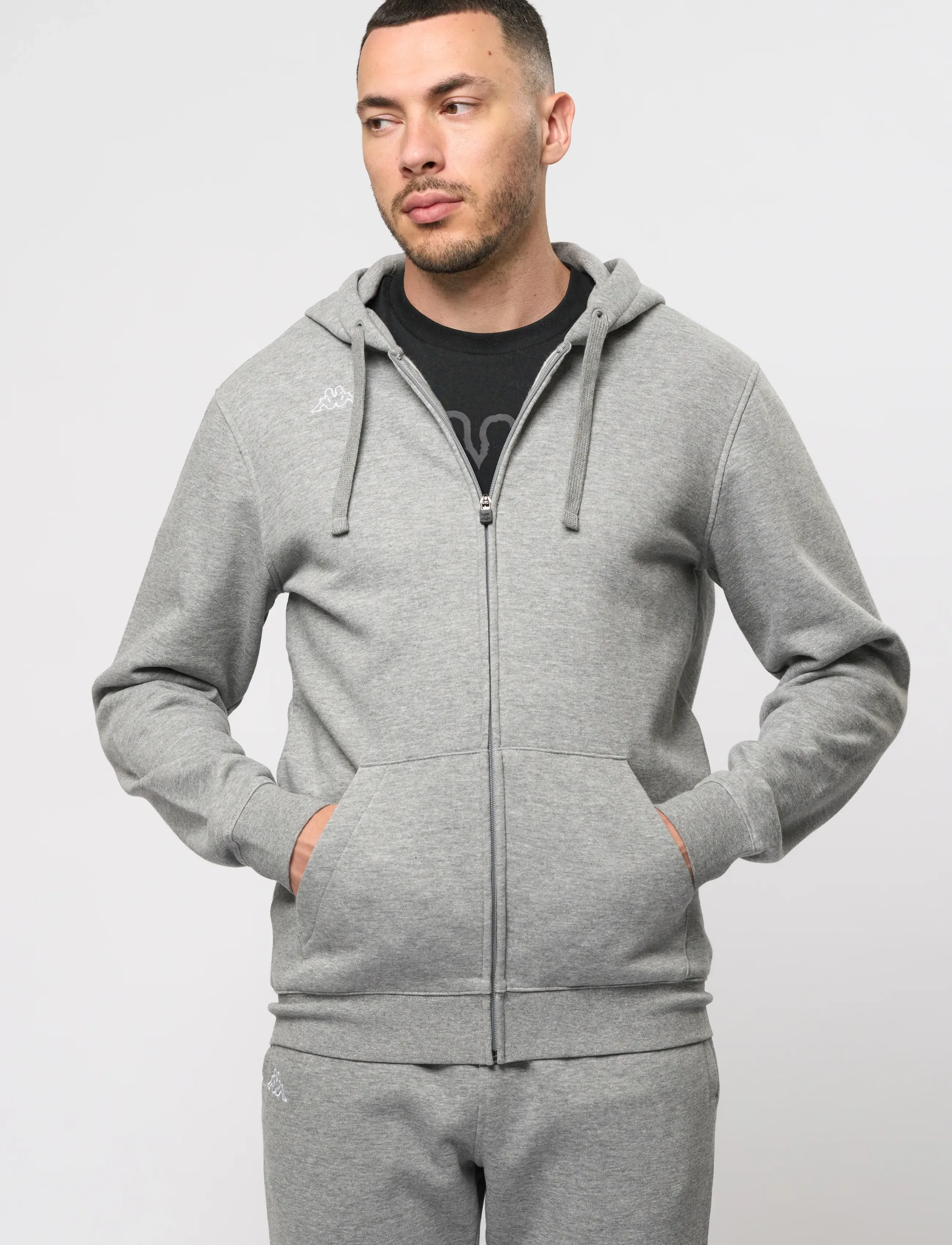 KAPPA - Logo Truxo - hættetrøjer - grey md melange - 4