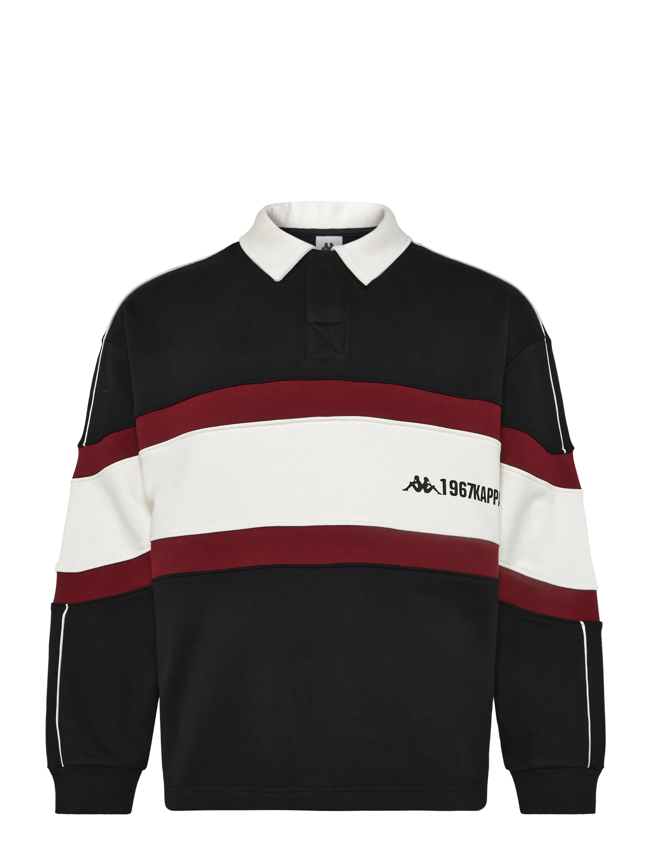 KAPPA Authentic Orsen - Dressipluusid - BLACK-WHITE-RED WINERY / black