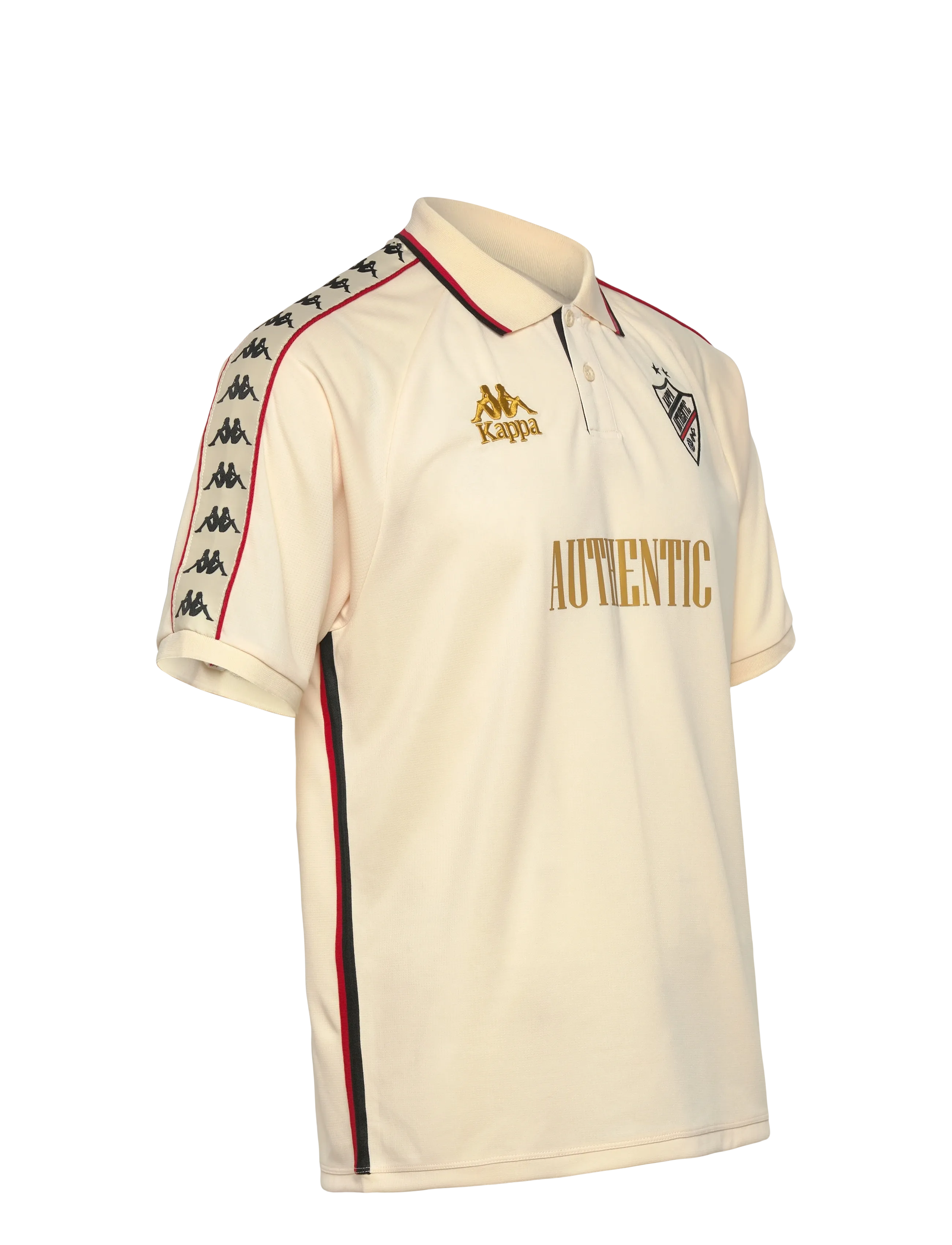 KAPPA - KM - 222 Banda Stafen - kortærmede poloer - beige butter-red coral-blk - 3