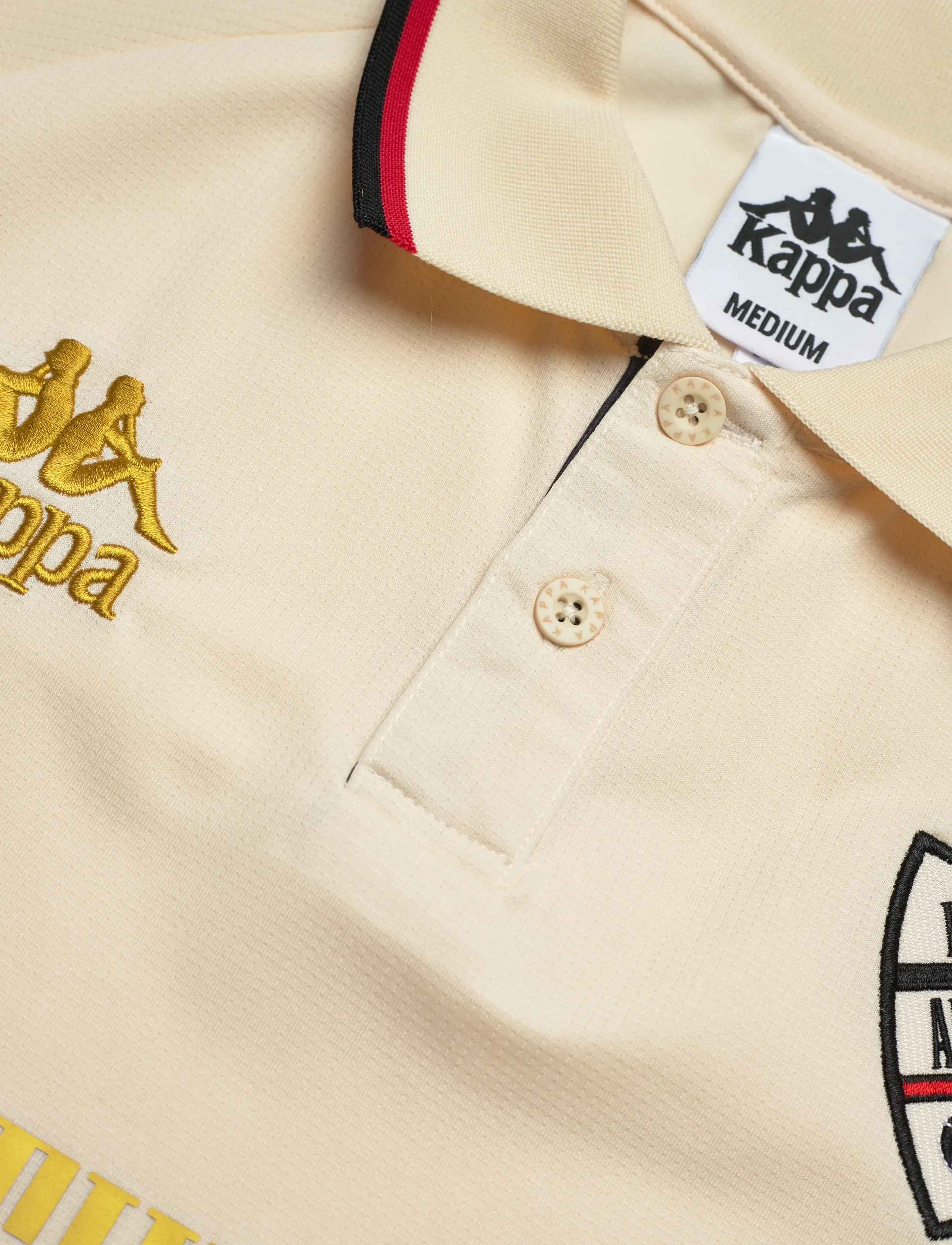 KAPPA - KM - 222 Banda Stafen - kortærmede poloer - beige butter-red coral-blk - 4