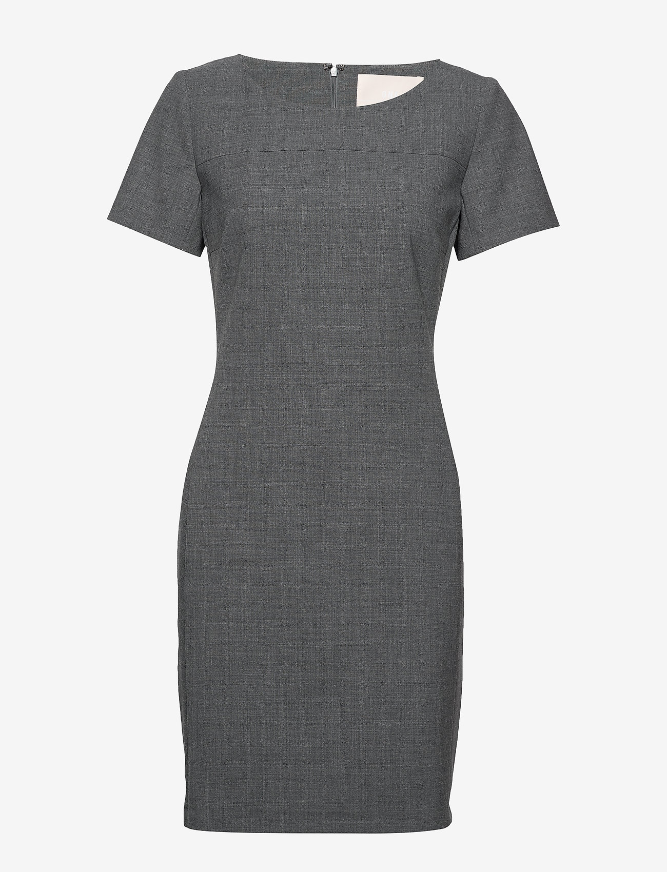 Karen By Simonsen - SydneyKB SS Dress - aptemtos suknelės - grey melange - 0