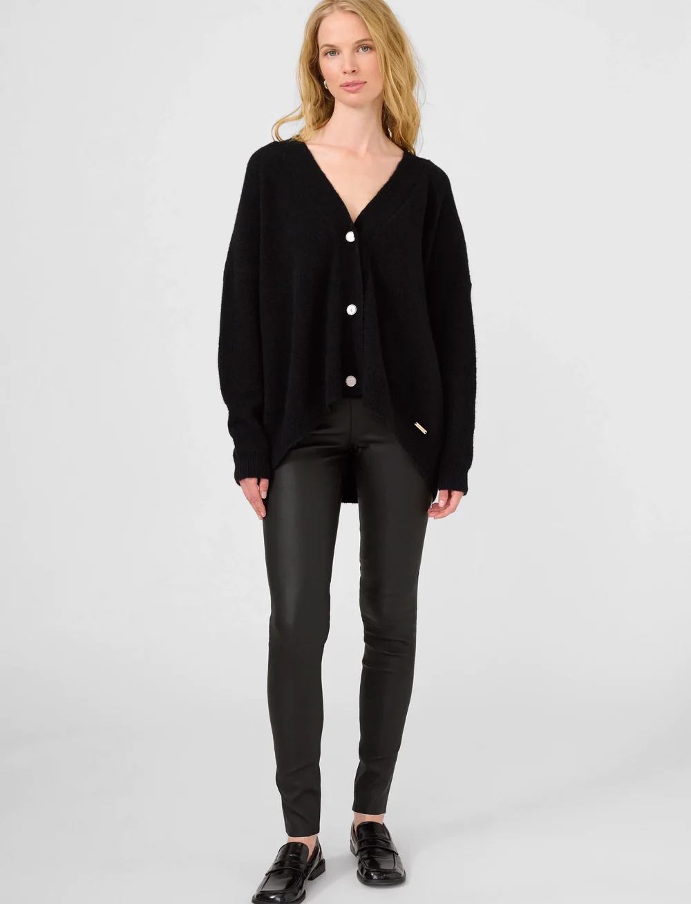 Karen By Simonsen - MemeKB Leather Pants - læderbukser - meteorite black - 3