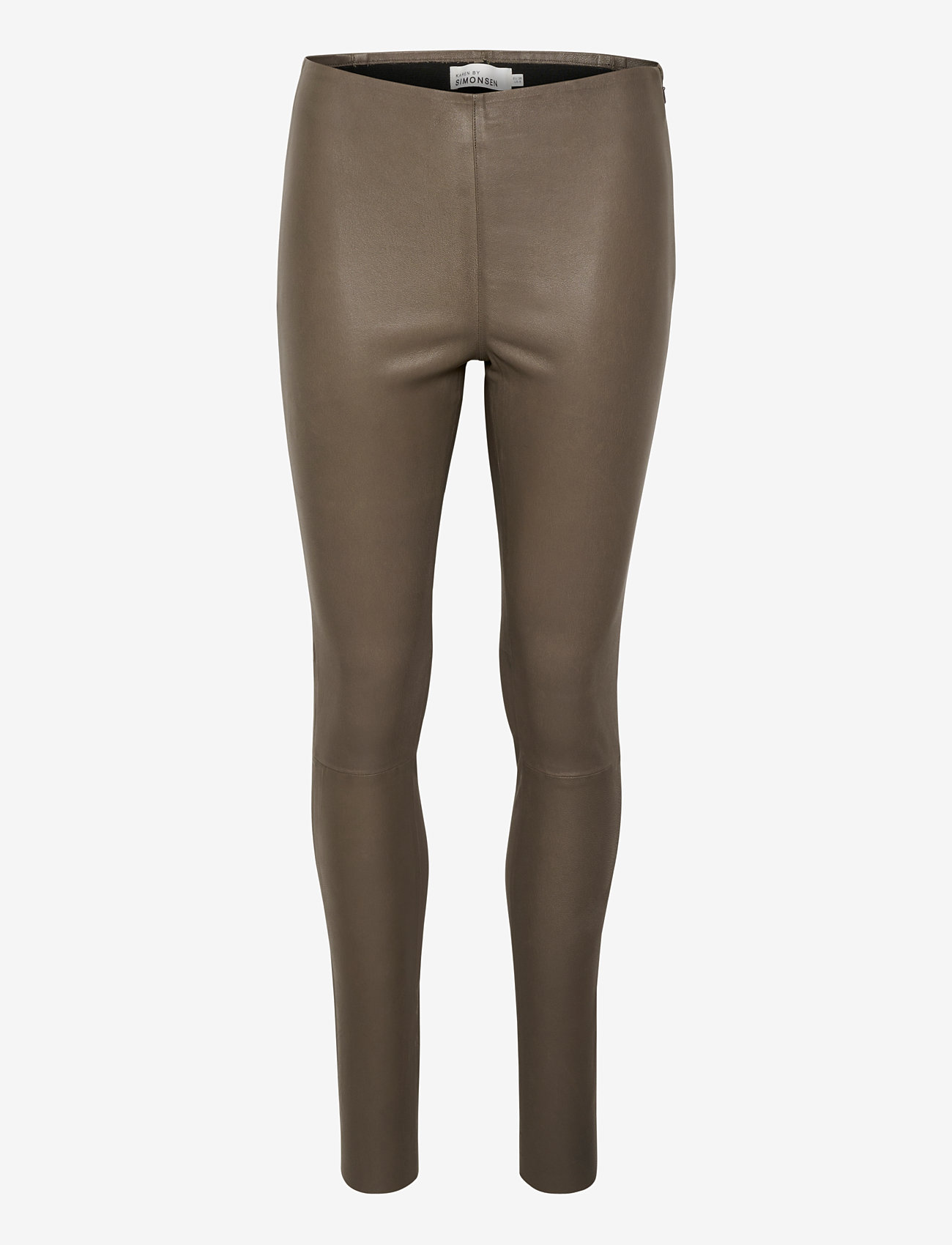 Karen By Simonsen - MemeKB Leather Pants - nahkpüksid - walnut - 1