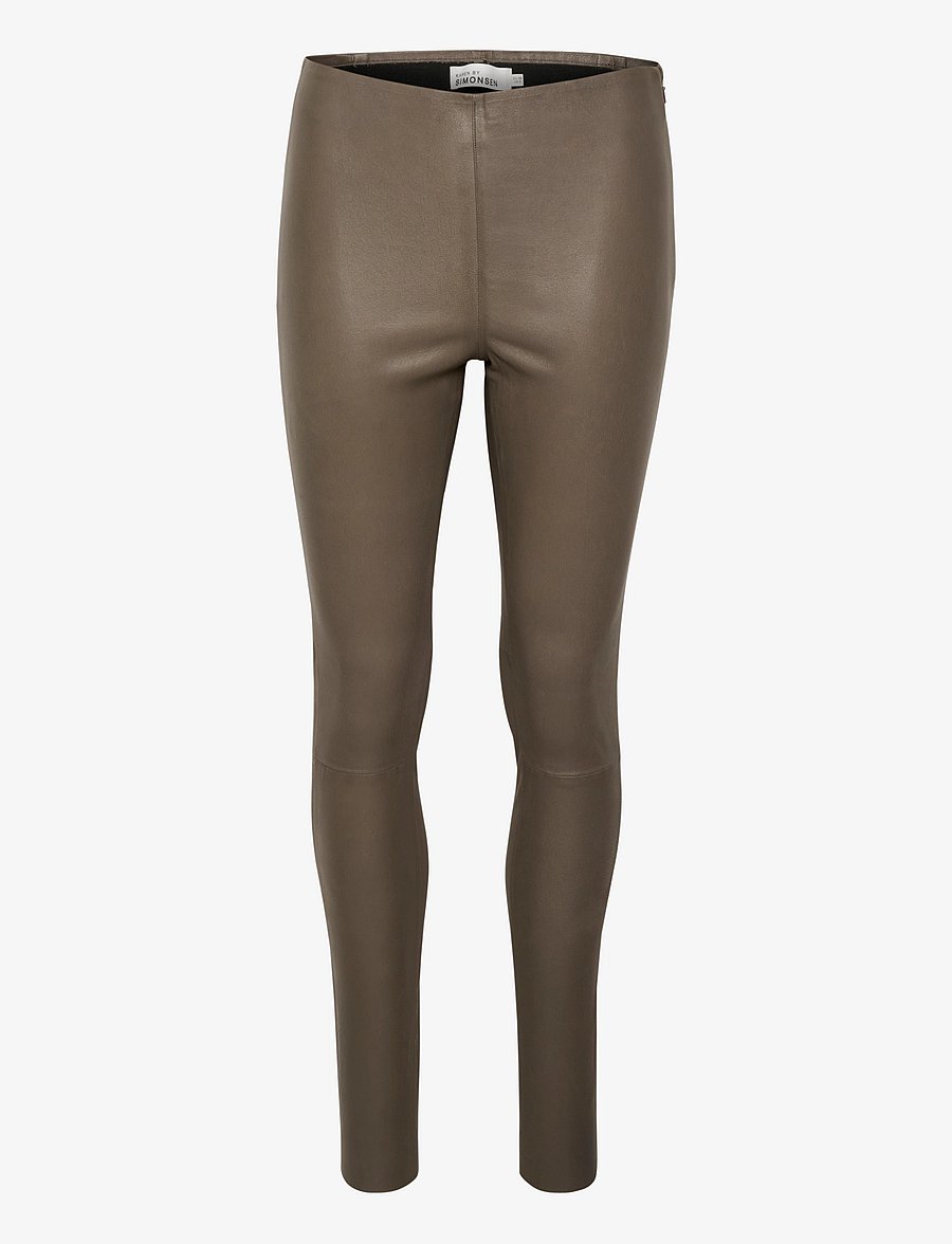 Karen By Simonsen - MemeKB Leather Pants - pantalons en cuir - walnut - 1