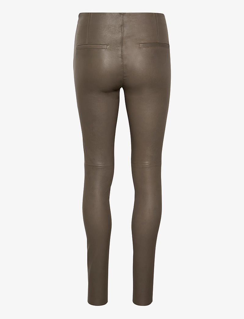 Karen By Simonsen - MemeKB Leather Pants - nahkpüksid - walnut - 2