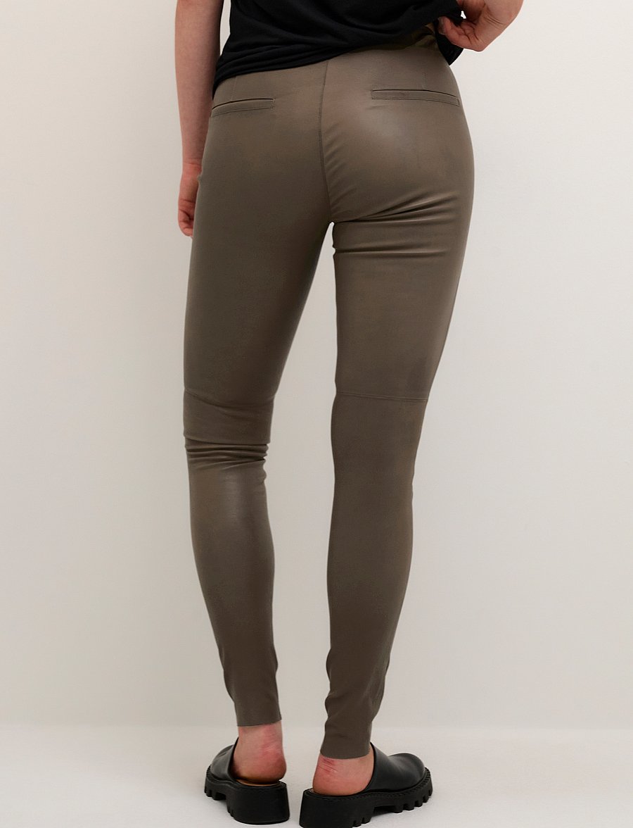Karen By Simonsen - MemeKB Leather Pants - pantalons en cuir - walnut - 4