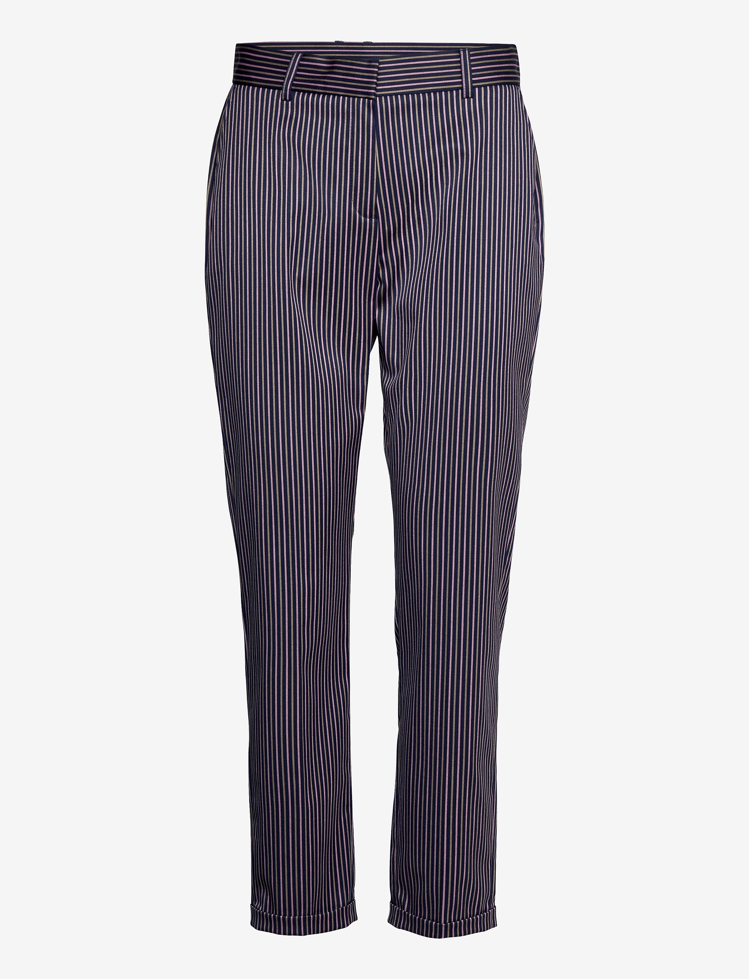 Karen By Simonsen Sydney Striped Pants - Slim fit bukser - STRIPED FABRIC / multi