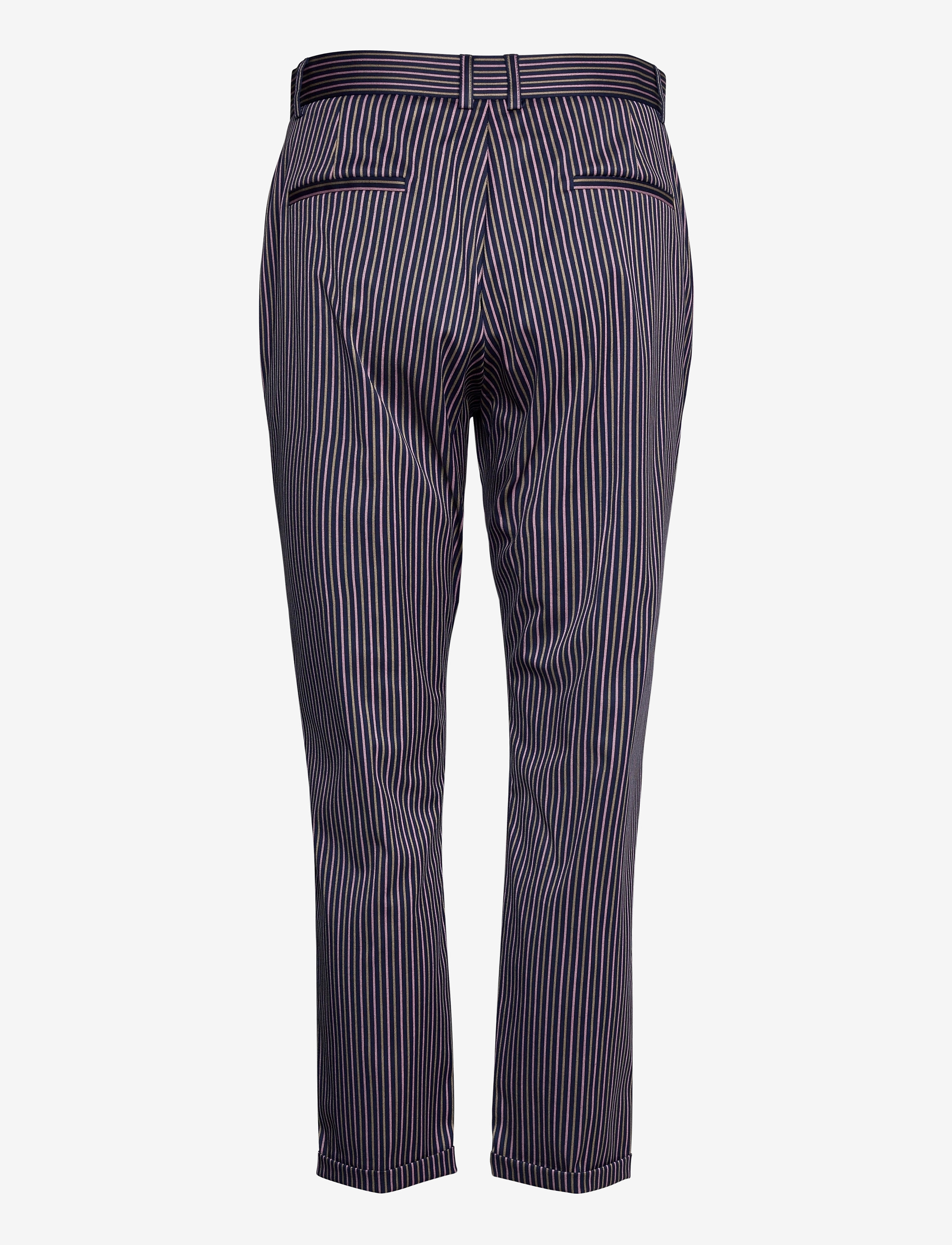 Karen By Simonsen - Sydney Striped Pants - kitsalõikelised püksid - striped fabric - 1