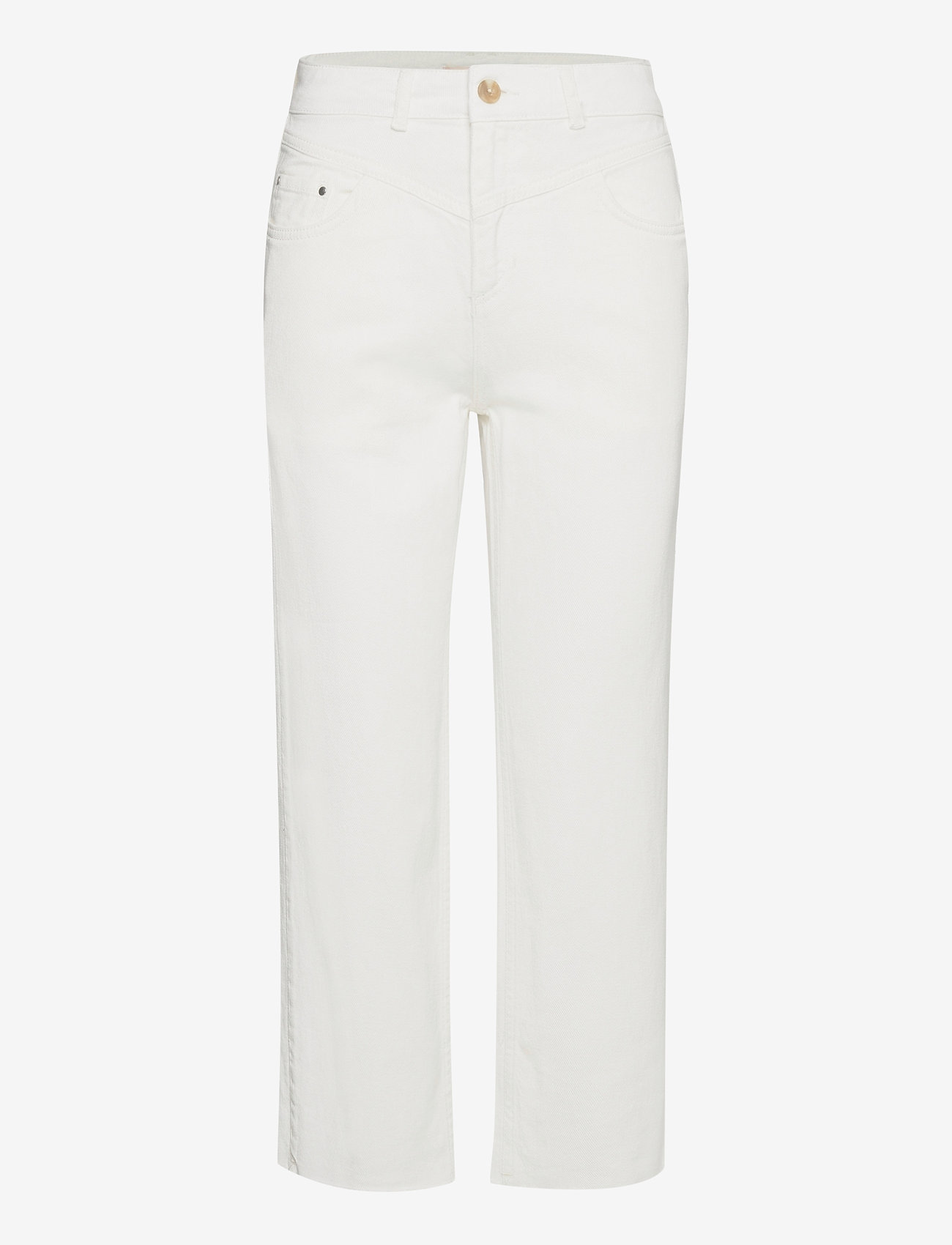 Karen By Simonsen - ArabelleKB HW Straight Jeans - bukser med lige ben - white swan - 0
