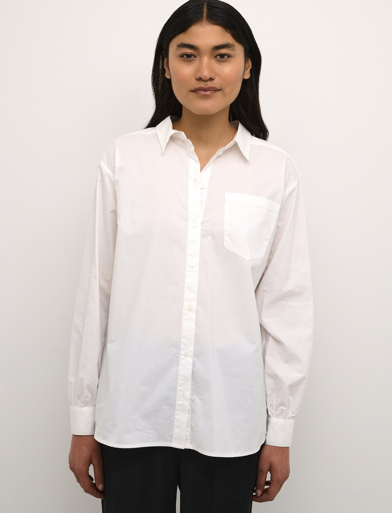 Karen By Simonsen - NinjaKB Shirt - langærmede skjorter - bright white - 0