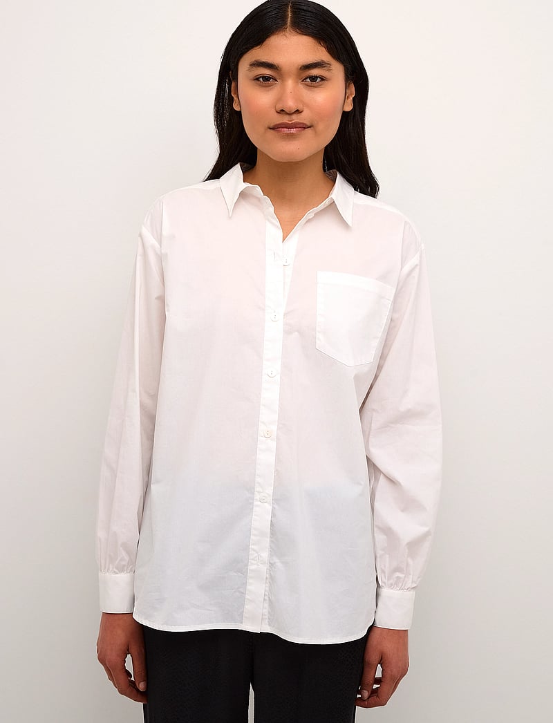 Karen By Simonsen - NinjaKB Shirt - pikkade varrukatega särgid - bright white - 0