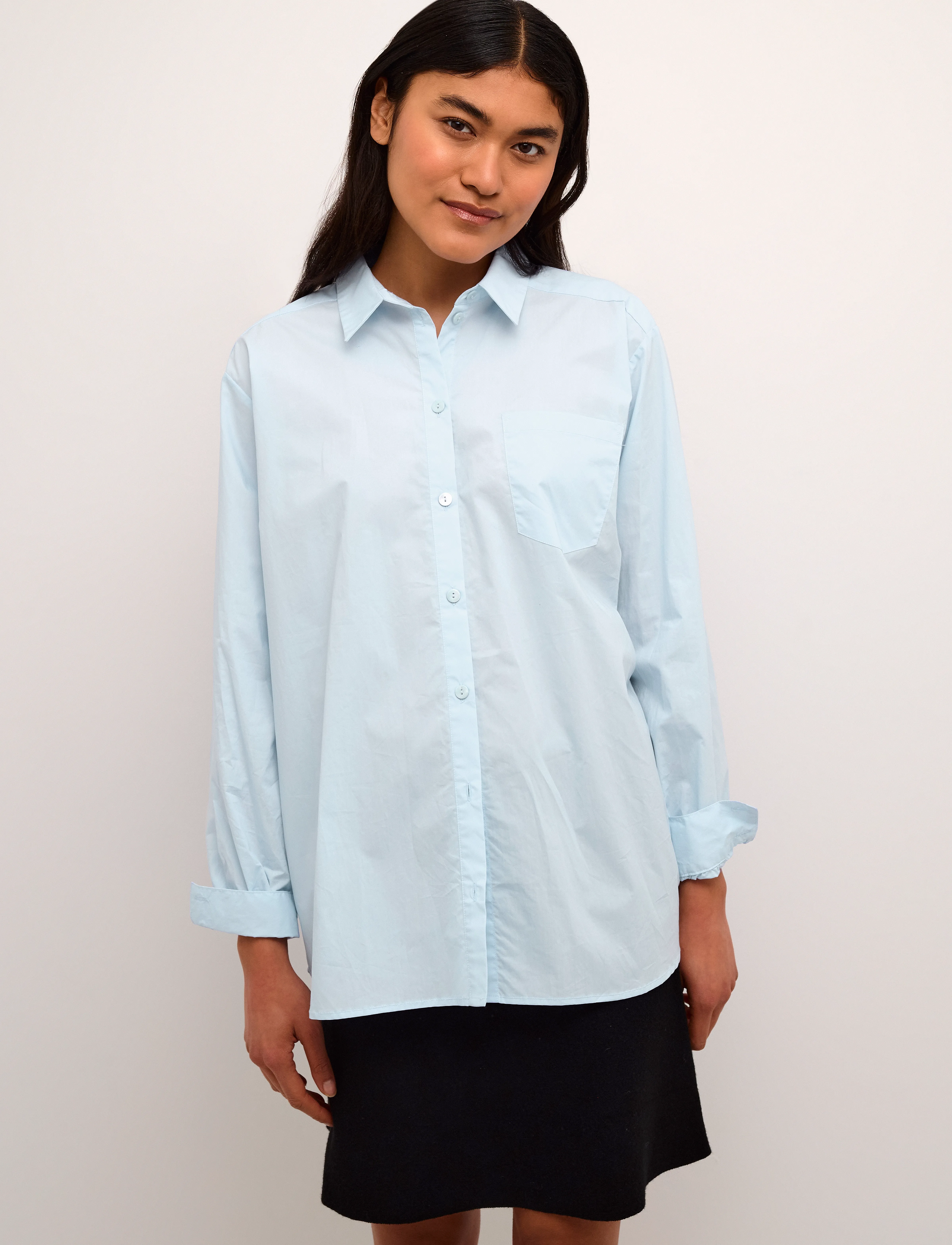 Karen By Simonsen Ninjakb Shirt, 36, Blue, Skjorter > Langærmede, Dame