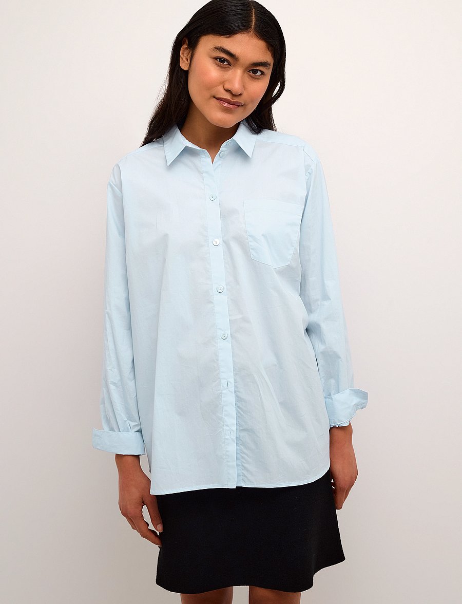 Karen By Simonsen - NinjaKB Shirt - langærmede skjorter - xenon blue - 0