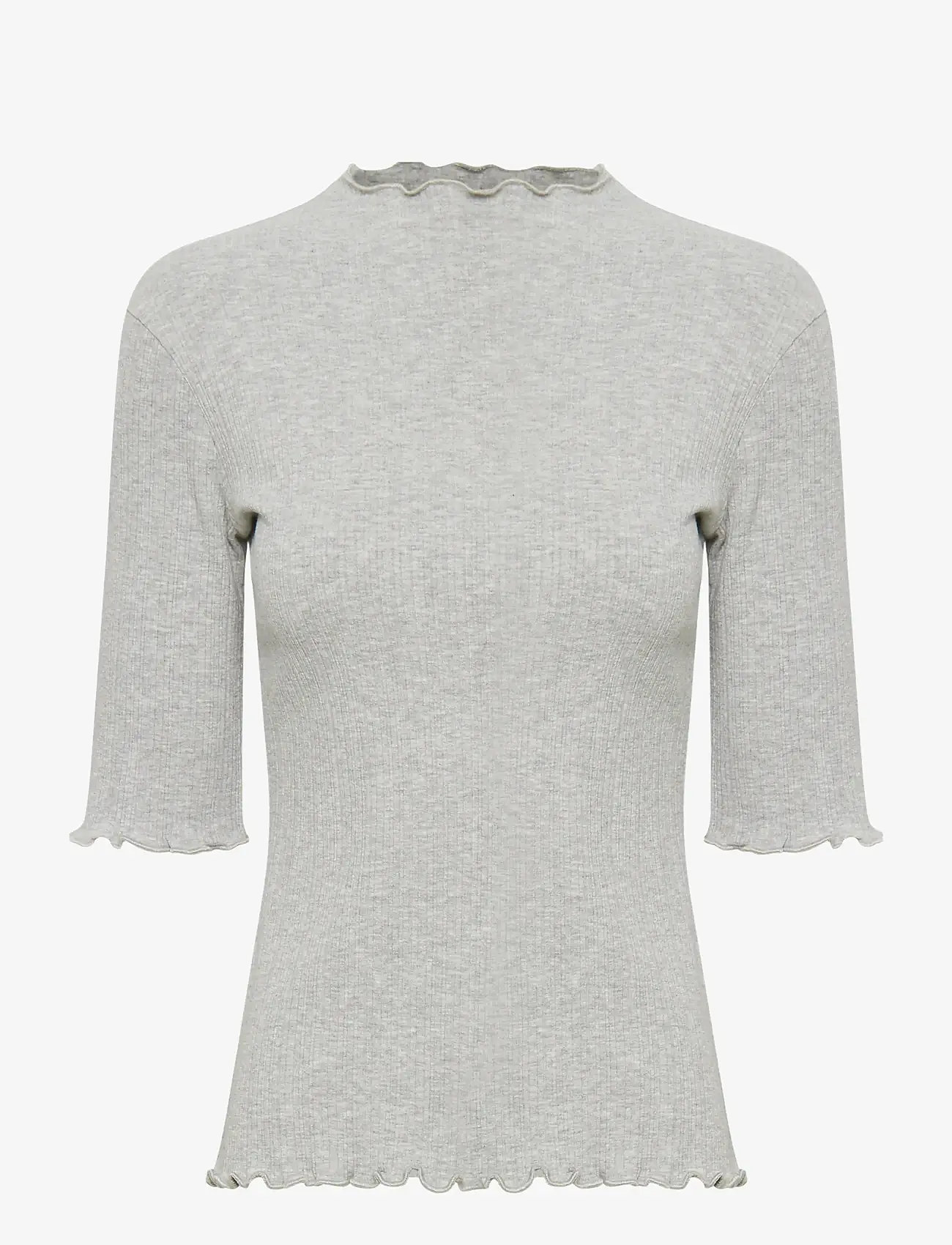 Karen By Simonsen - CandaceKB SS Tee - t-shirts - opal gray melange - 1