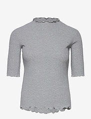 Karen By Simonsen - CandaceKB SS Tee - t-skjorter - opal gray melange - 0