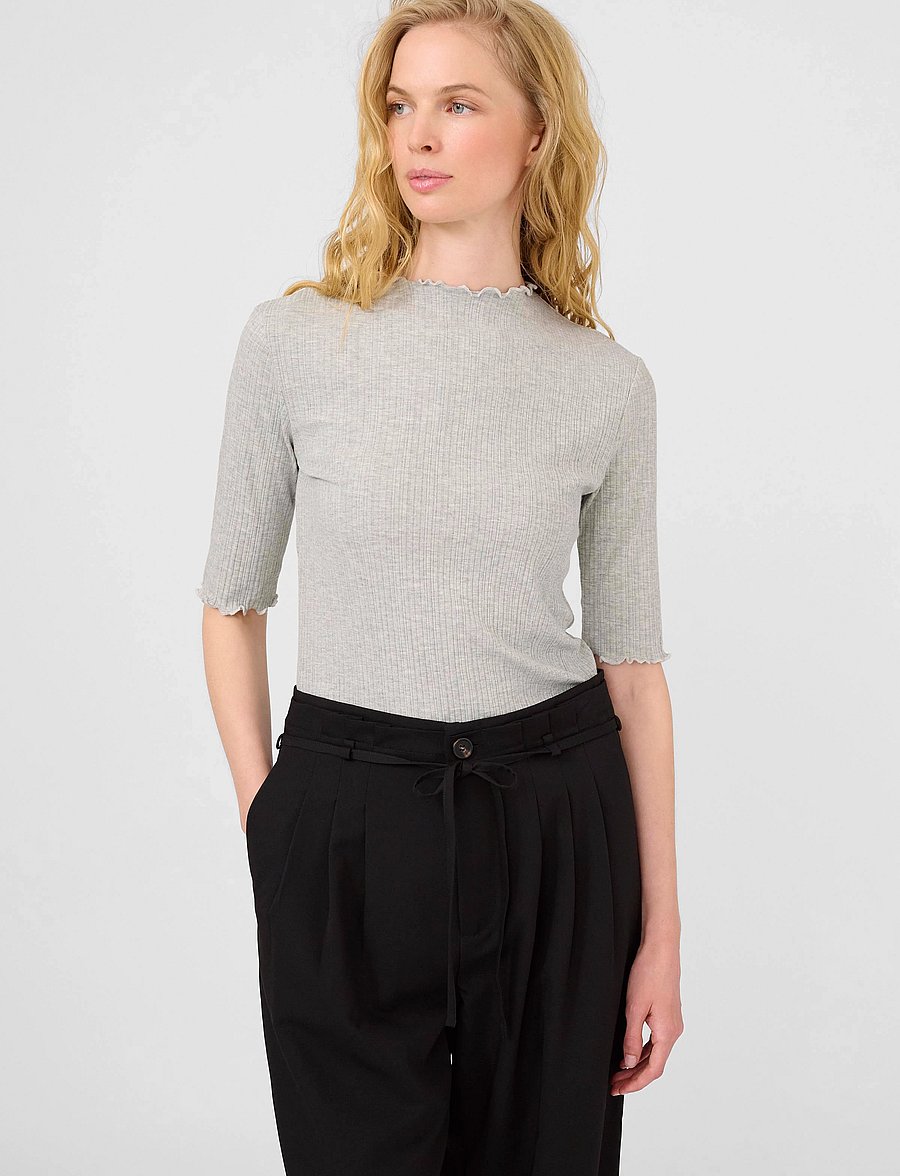 Karen By Simonsen - CandaceKB SS Tee - t-shirts - opal gray melange - 0