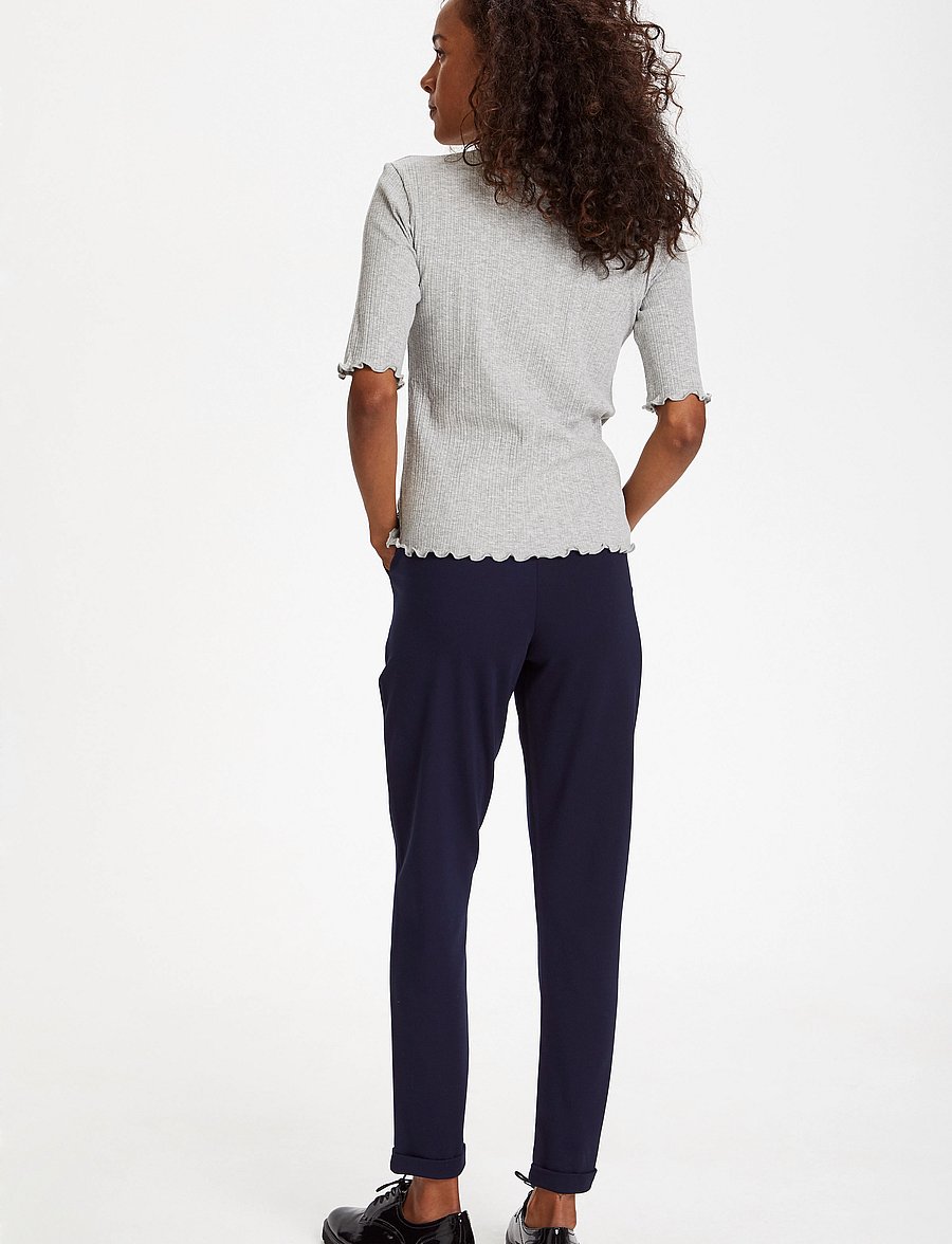 Karen By Simonsen - CandaceKB SS Tee - t-shirts - opal gray melange - 4